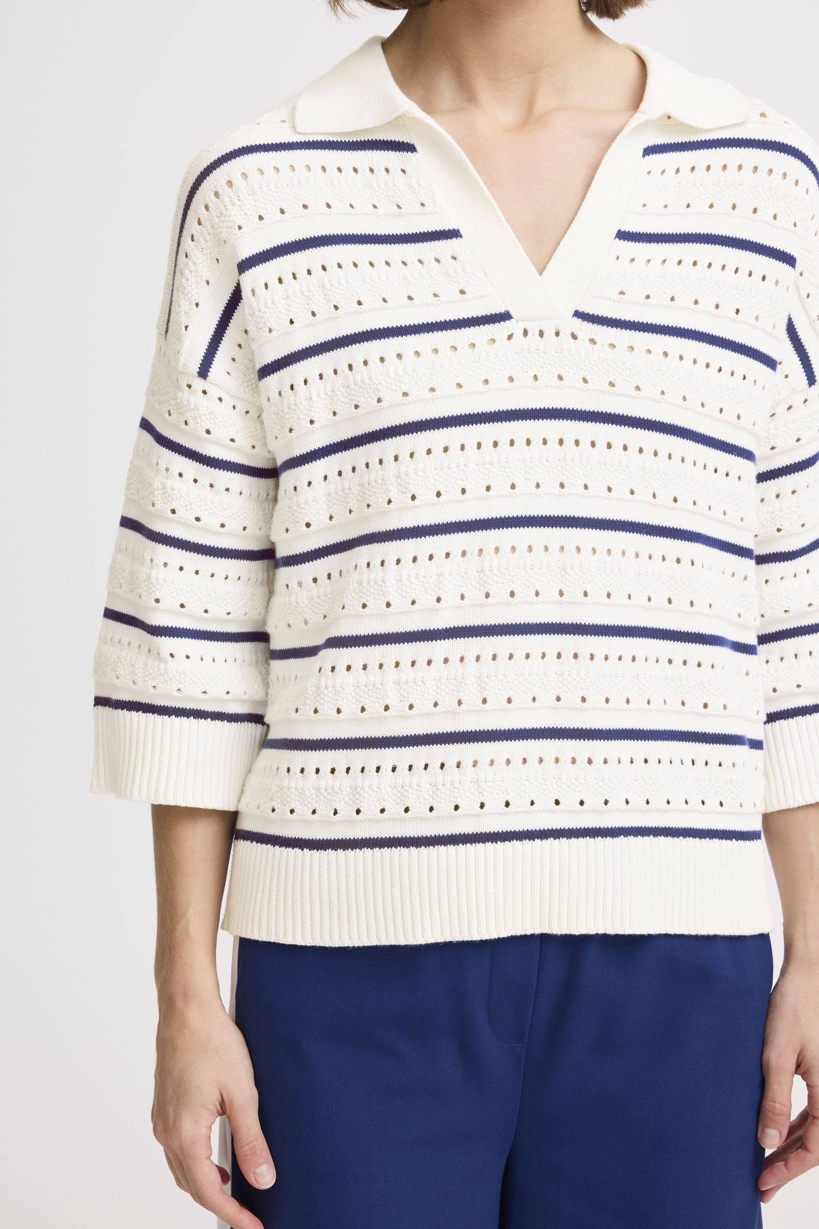 Tee-shirts manches longues BYMADALENA POLO - femme blanc B-Young Tee-shirts manches longues BYMADALENA POLO - femme blanc Marshmallow Mix