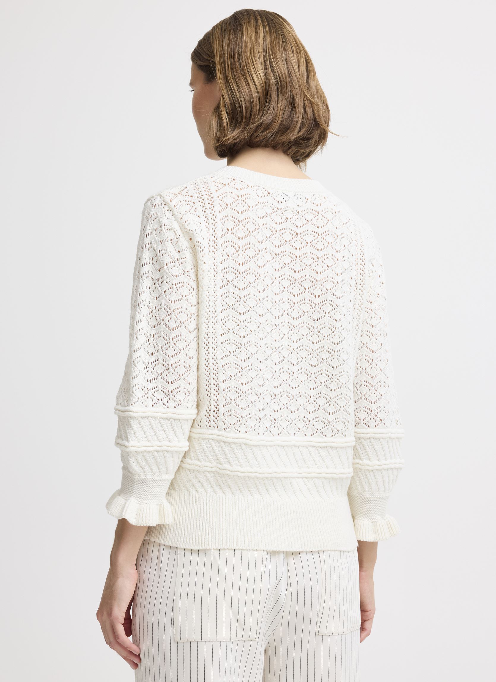 Gilets BYNAJO 3-4 CARDIGAN - femme blanc B-Young Gilets BYNAJO 3-4 CARDIGAN - femme blanc Birch