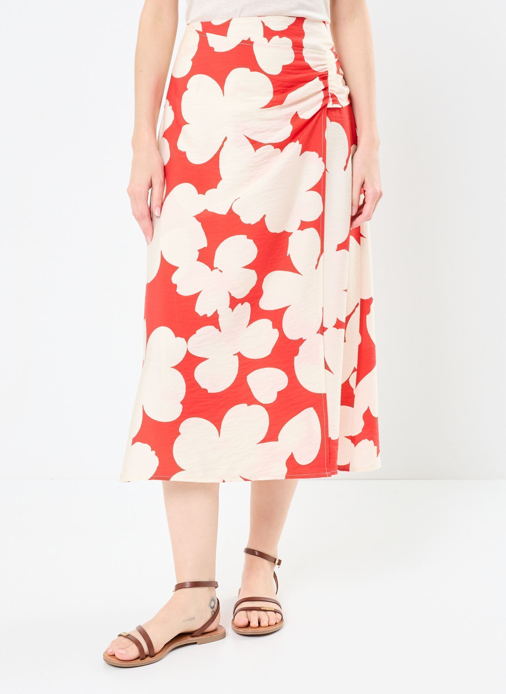 Lange Röcke BYIBINE SKIRT 3 - damen rot B-Young Lange Röcke BYIBINE SKIRT 3 - damen rot Flame Flower Mix