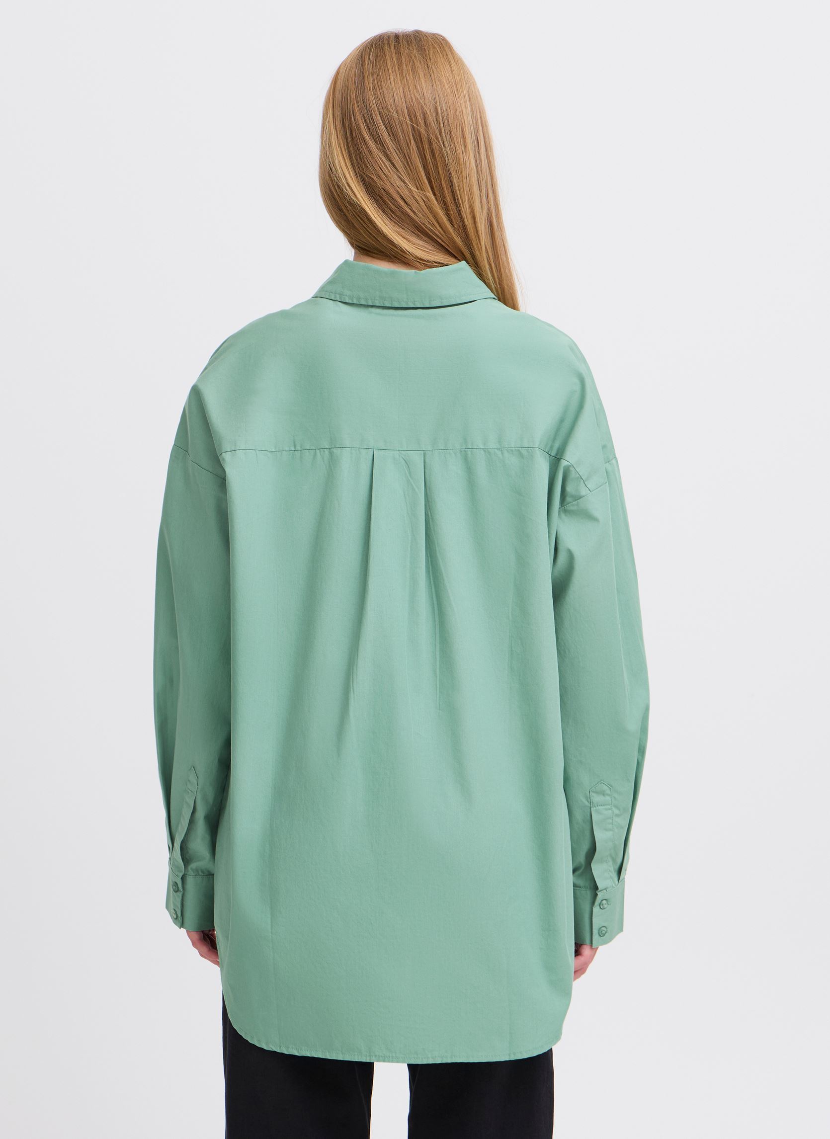 Chemises manches longues IHESTAMA SH femme vert Ichi Chemises manches longues IHESTAMA SH femme vert Beryl Green