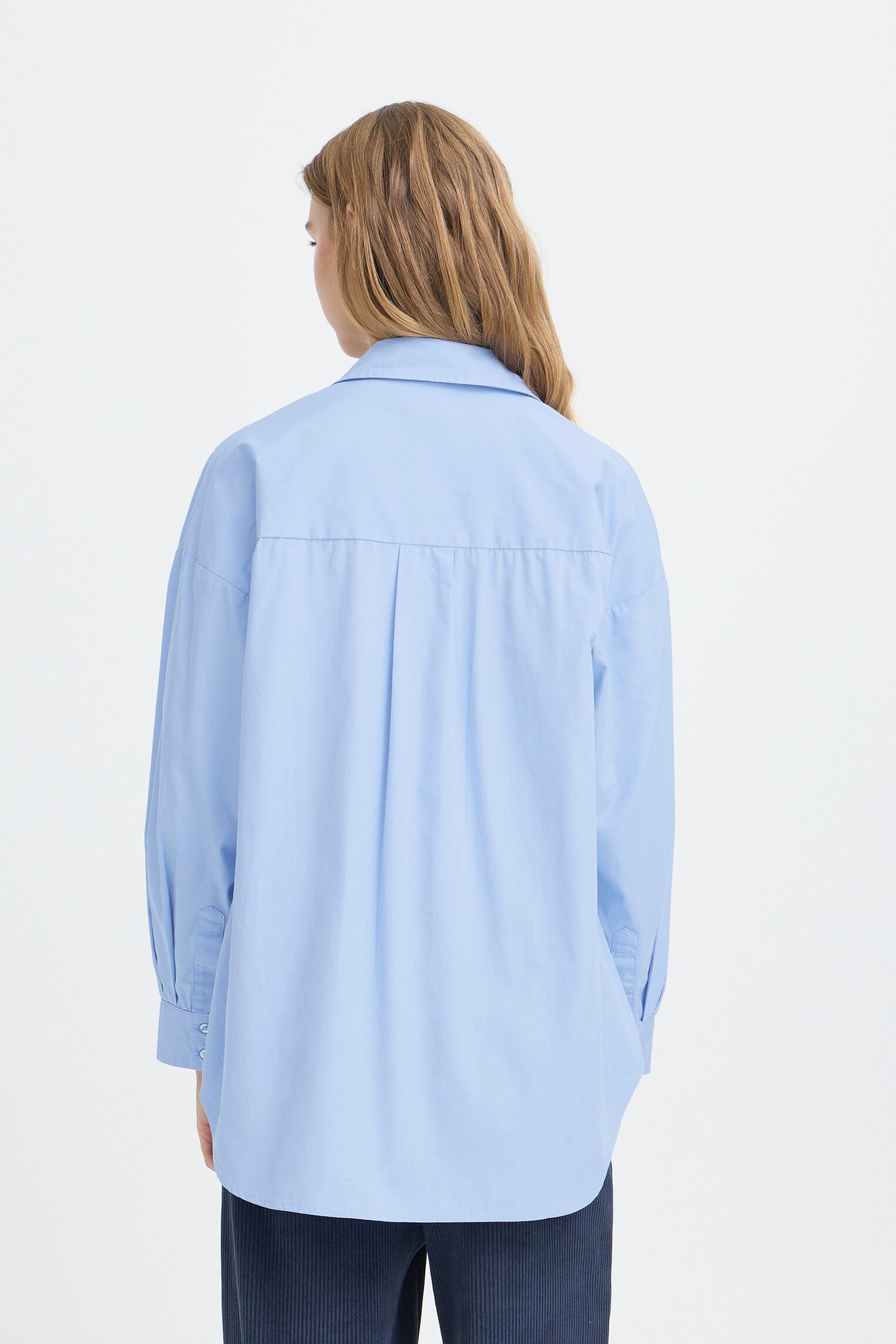 Chemises manches longues IHESTAMA SH femme bleu Ichi Chemises manches longues IHESTAMA SH femme bleu Bel Air Blue