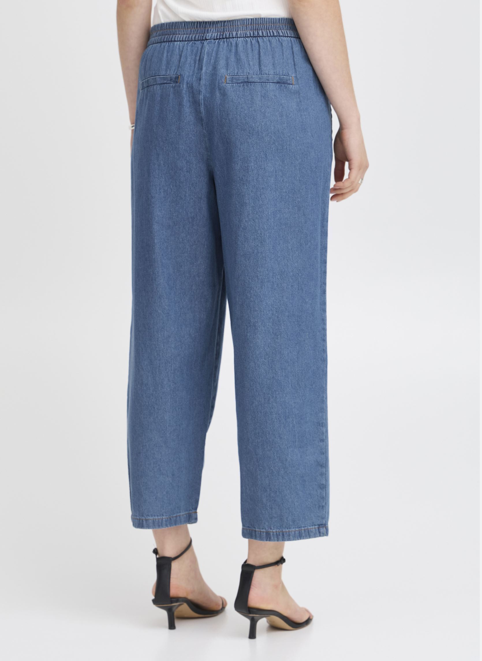 Pantaloni larghi IHARCHER PA donna blu Ichi Pantaloni larghi IHARCHER PA donna blu Washed med. blue