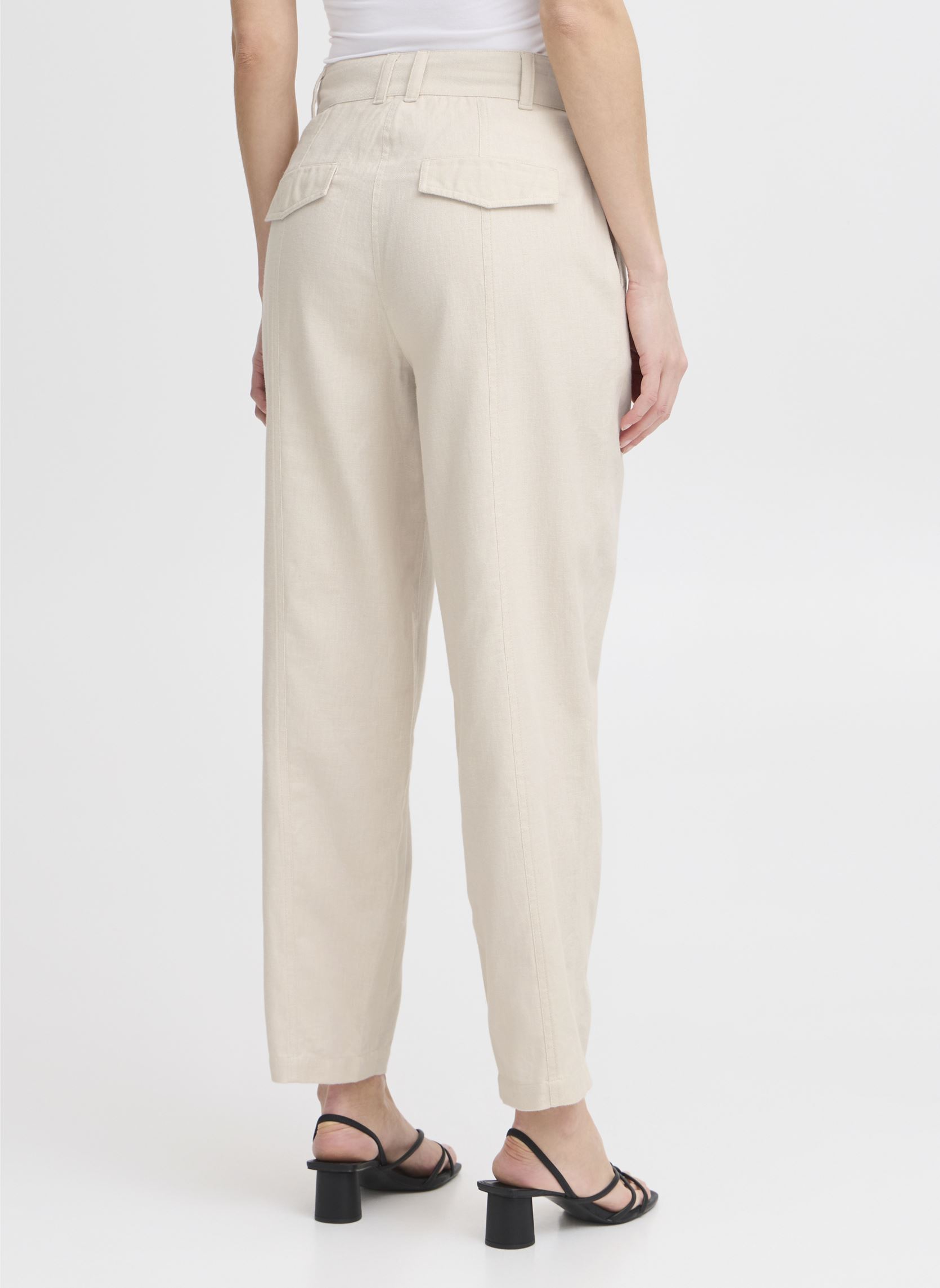 Straight Leg Hosen IHZAHRA PA damen weiß Ichi Straight Leg Hosen IHZAHRA PA damen weiß BIRCH MELANGE