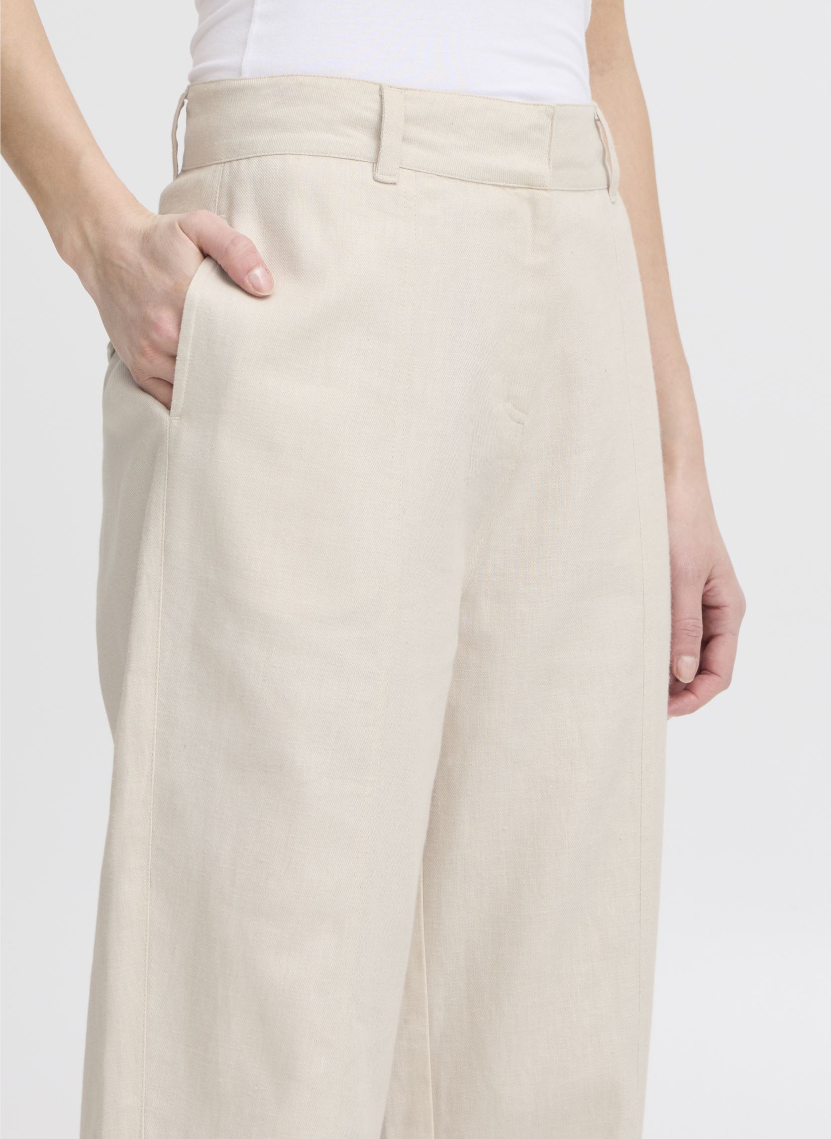 Straight Leg Hosen IHZAHRA PA damen weiß Ichi Straight Leg Hosen IHZAHRA PA damen weiß BIRCH MELANGE