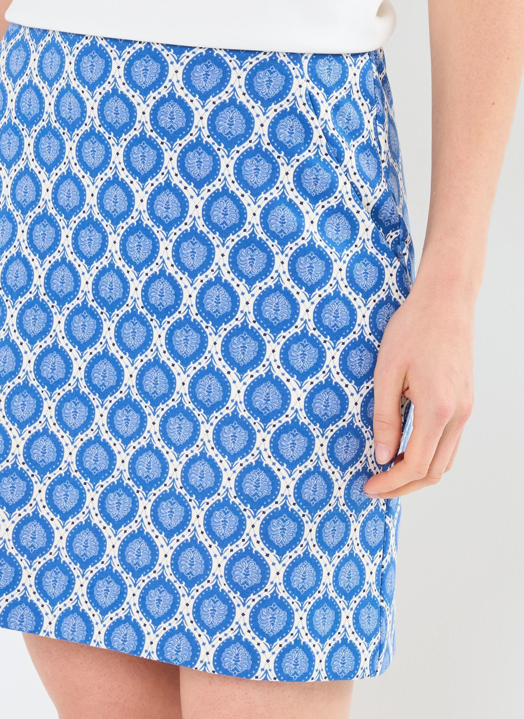 Jupes courtes IHKATE PRINT SK14 femme bleu Ichi Jupes courtes IHKATE PRINT SK14 femme bleu Turkish Sea Tapestry aop