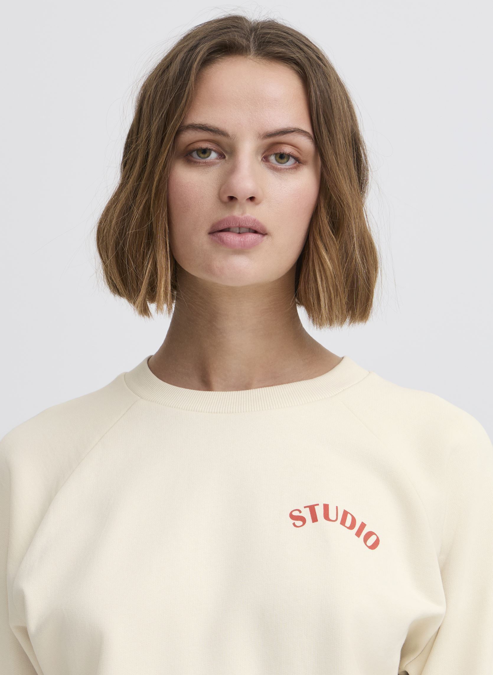 Sweater IHMARROT SW dames wit Ichi Sweater IHMARROT SW dames wit Birch