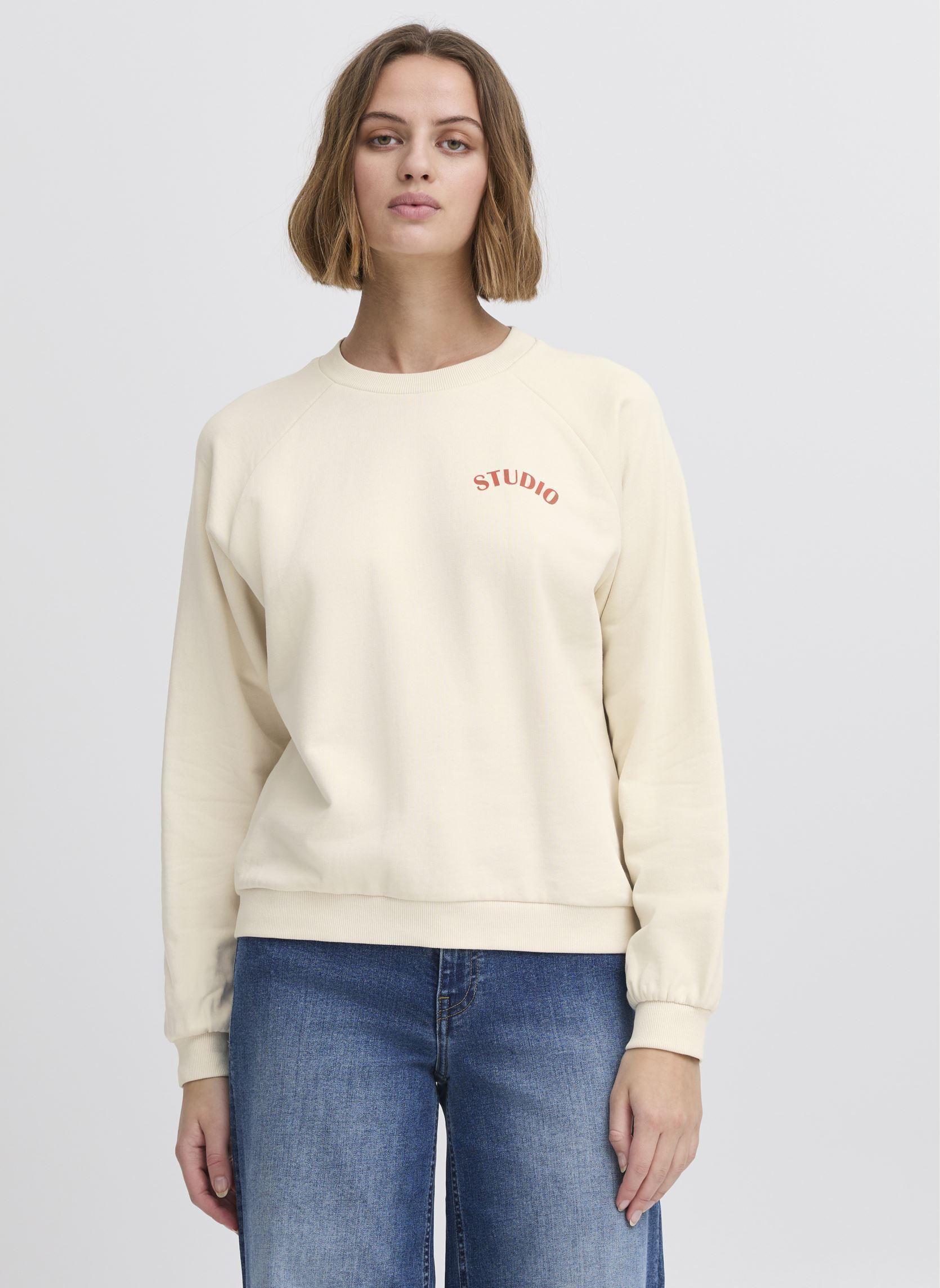 Sweater IHMARROT SW dames wit Ichi Sweater IHMARROT SW dames wit Birch