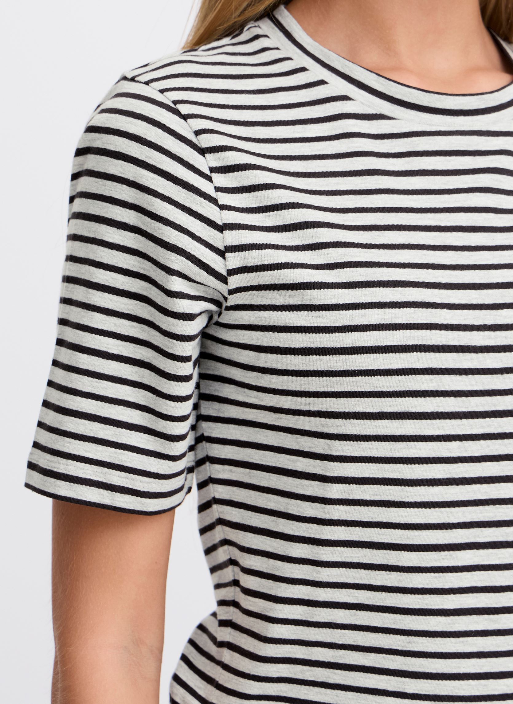 Tee-shirts manches courtes IHMIRA SS2 femme gris Ichi Tee-shirts manches courtes IHMIRA SS2 femme gris GREY MELANGE W. BLACK