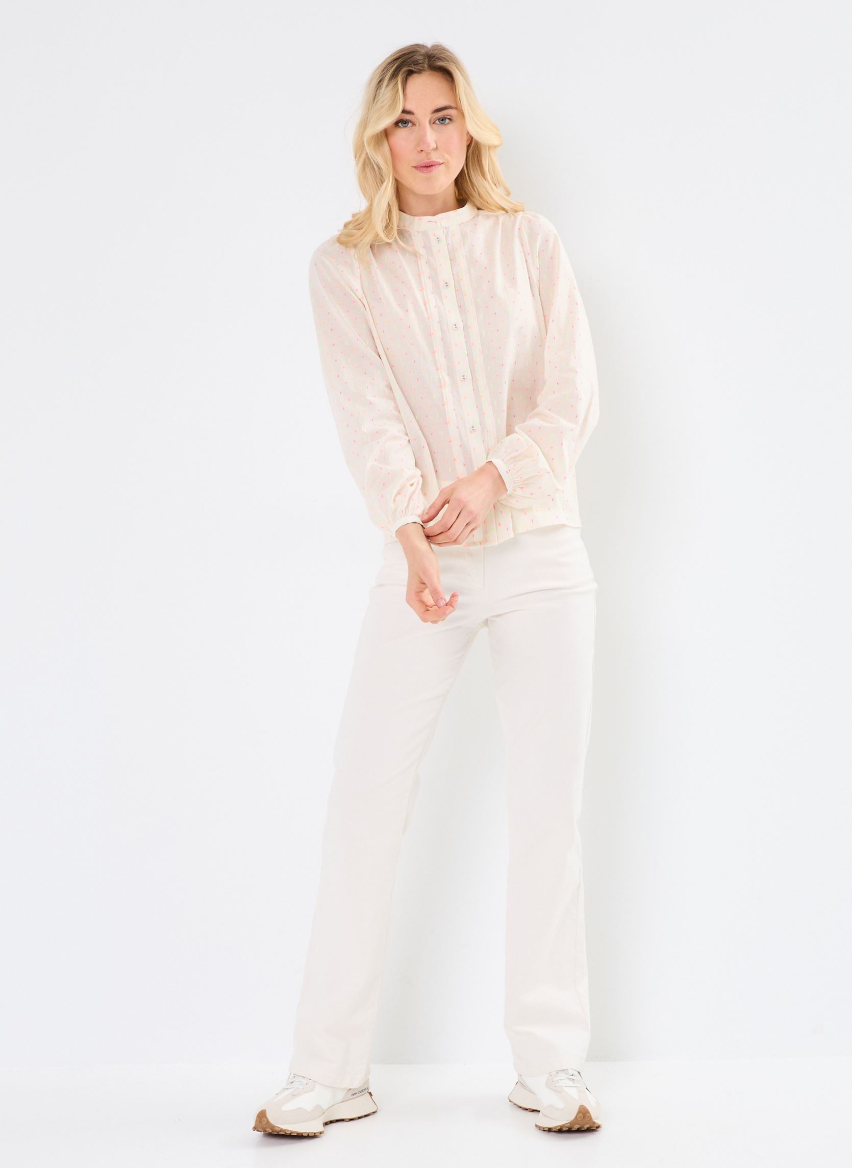 Blouses met lange mouwen IHFIVOLA SH dames wit Ichi Blouses met lange mouwen IHFIVOLA SH dames wit Birch