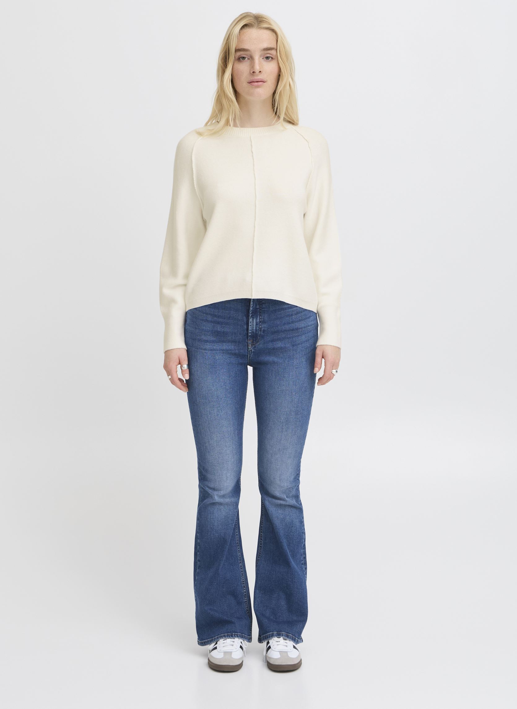 Tee-shirts manches longues IHBALLIA LS femme blanc Ichi Tee-shirts manches longues IHBALLIA LS femme blanc Cloud Dancer