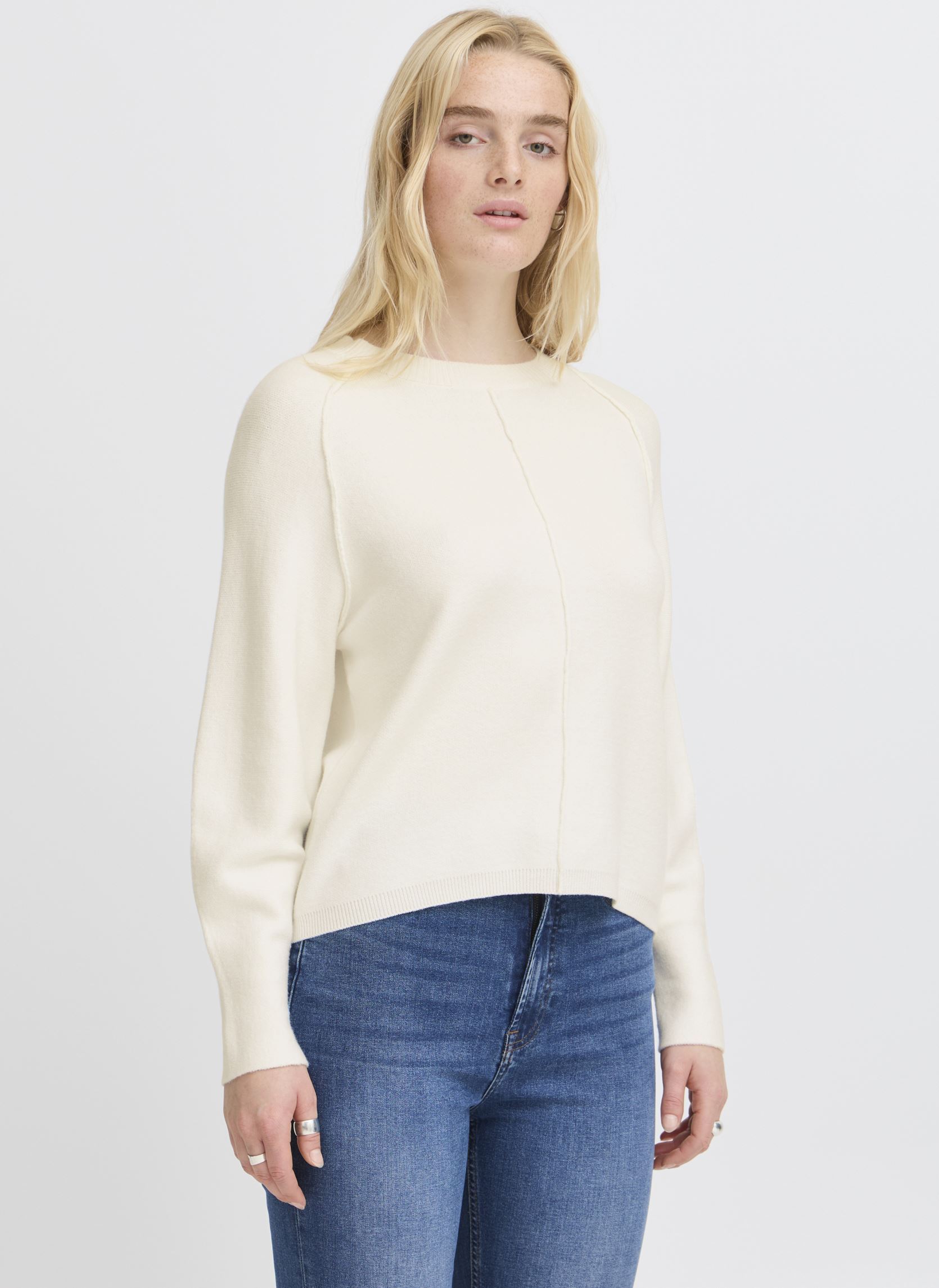 Tee-shirts manches longues IHBALLIA LS femme blanc Ichi Tee-shirts manches longues IHBALLIA LS femme blanc Cloud Dancer