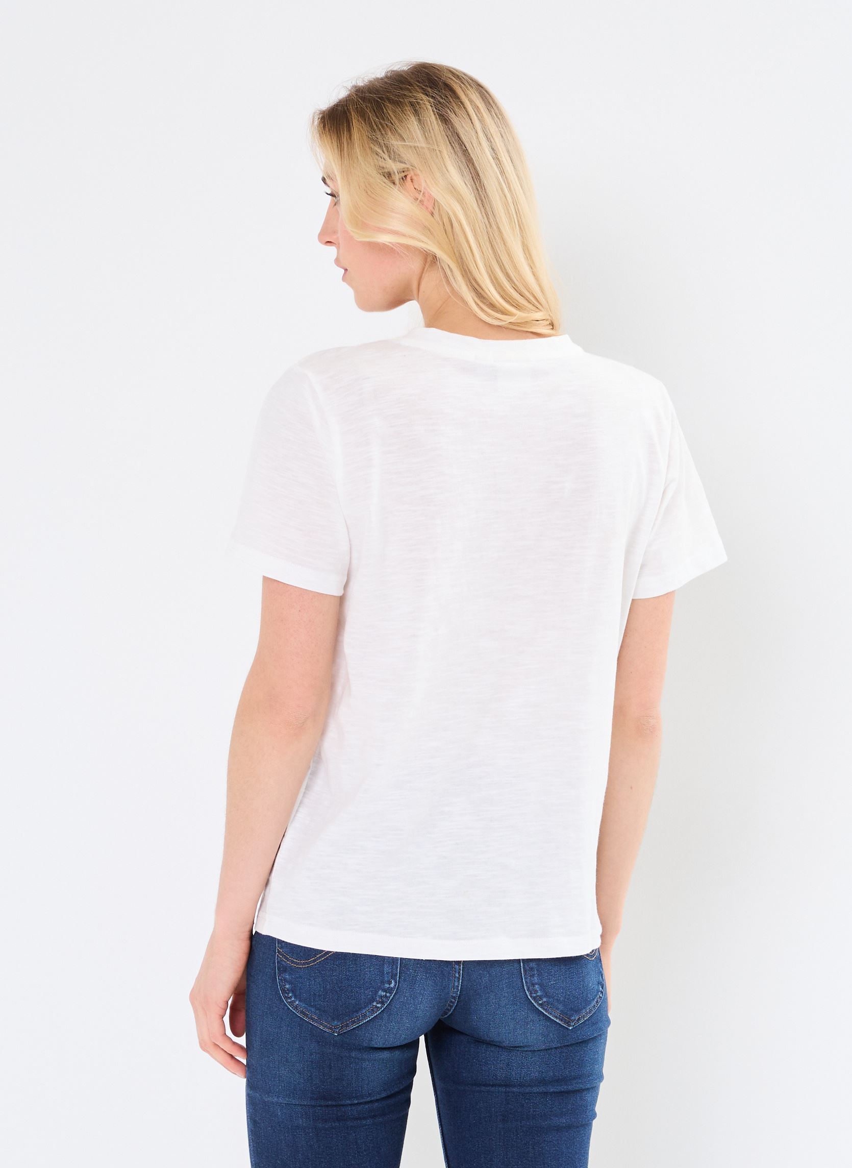 Tee-shirts manches courtes IHNIMO SS2 femme blanc Ichi Tee-shirts manches courtes IHNIMO SS2 femme blanc Cloud Dancer