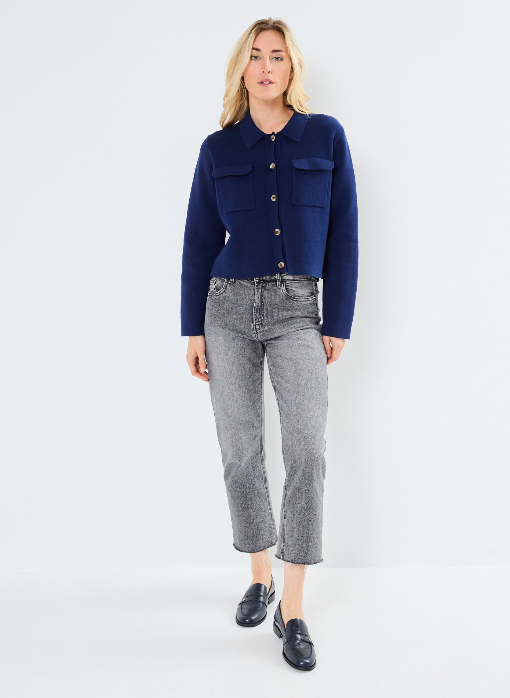 Vesten IHKETTY CA dames blauw Ichi Vesten IHKETTY CA dames blauw Medieval Blue