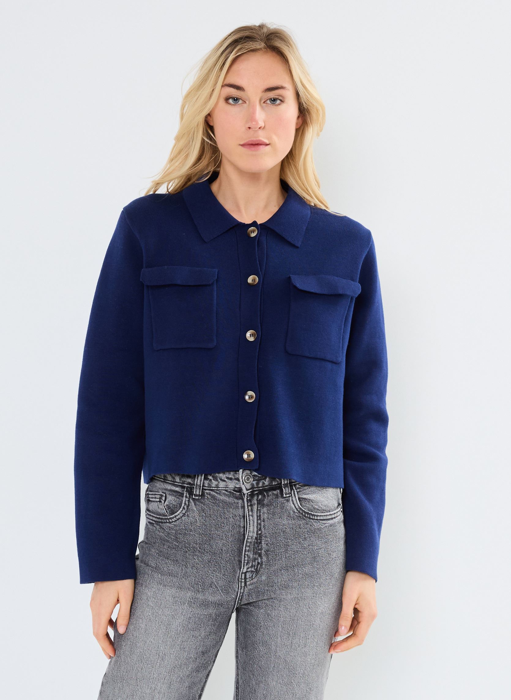 Vesten IHKETTY CA dames blauw Ichi Vesten IHKETTY CA dames blauw Medieval Blue