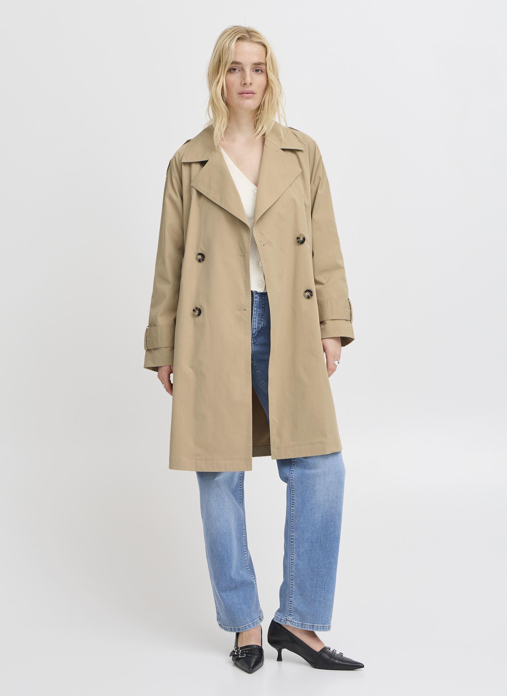Trenchcoats IHEZOVA JA damen beige Ichi Trenchcoats IHEZOVA JA damen beige Cornstalk