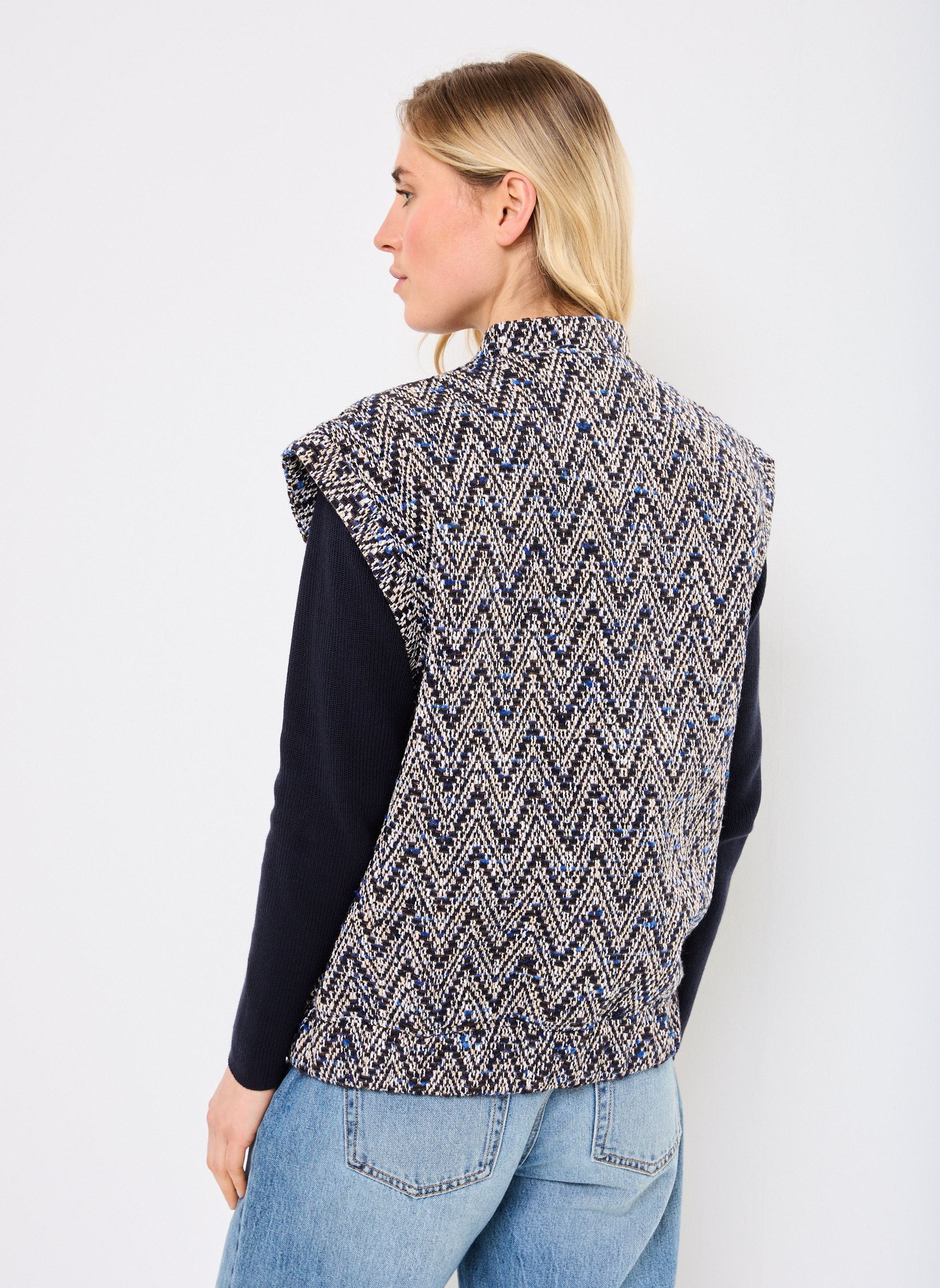 Vestes sans manches IHFONAVI WA femme multicolore Ichi Vestes sans manches IHFONAVI WA femme multicolore Medieval Blue Structure
