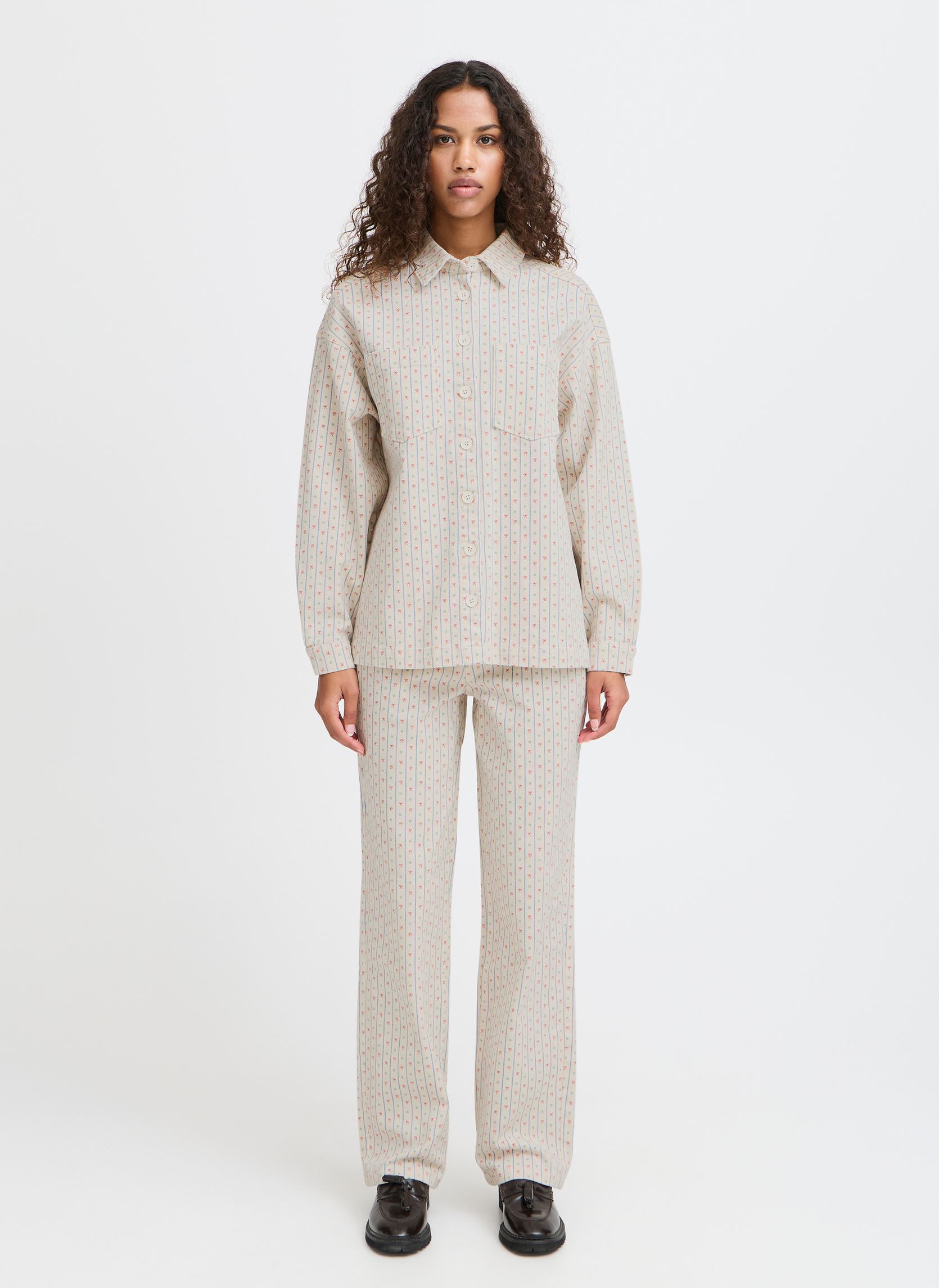 Chemises manches longues IHBROKES SH femme blanc Ichi Chemises manches longues IHBROKES SH femme blanc Birch