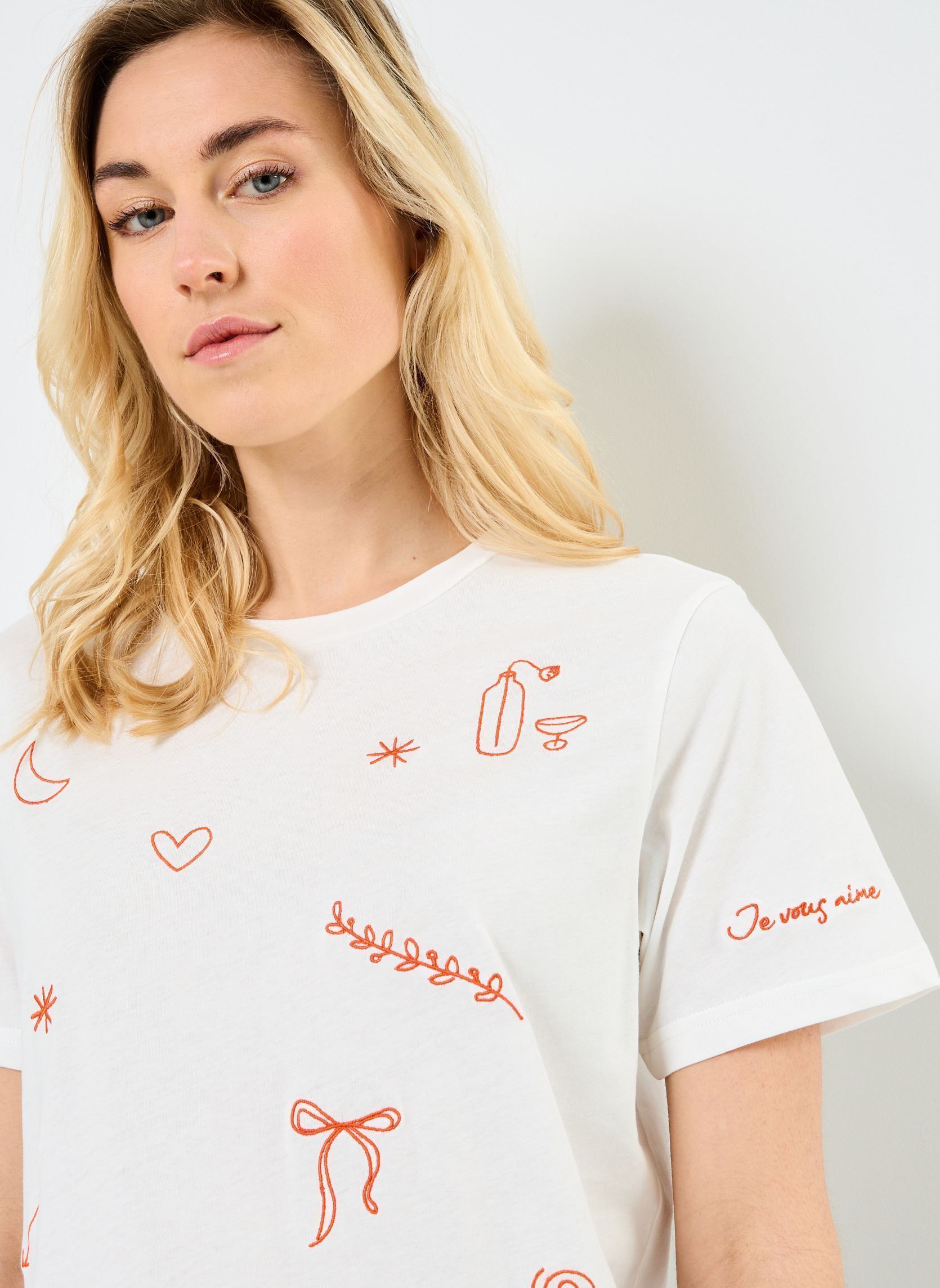 Tee-shirts manches courtes IHMAJOU SS femme blanc Ichi Tee-shirts manches courtes IHMAJOU SS femme blanc Cloud Dancer