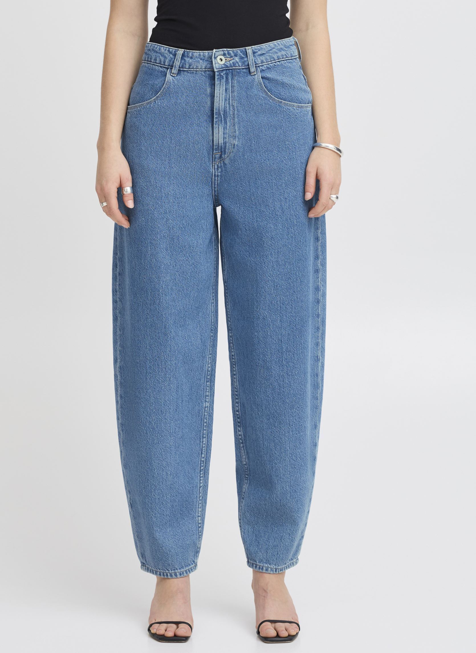 Wijde jeans / Flared Jeans IHBERISEL PA dames blauw Ichi Wijde jeans / Flared Jeans IHBERISEL PA dames blauw Medium blue stone washed