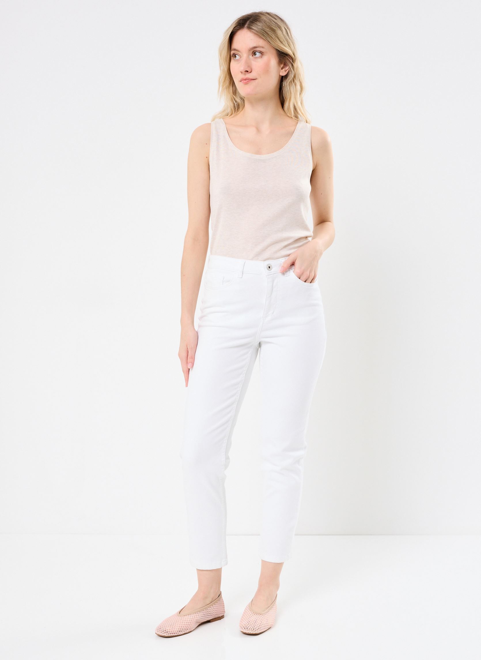 Straight Leg Hosen IHZIGGY RAVEN damen weiß Ichi Straight Leg Hosen IHZIGGY RAVEN damen weiß Blanc De Blanc