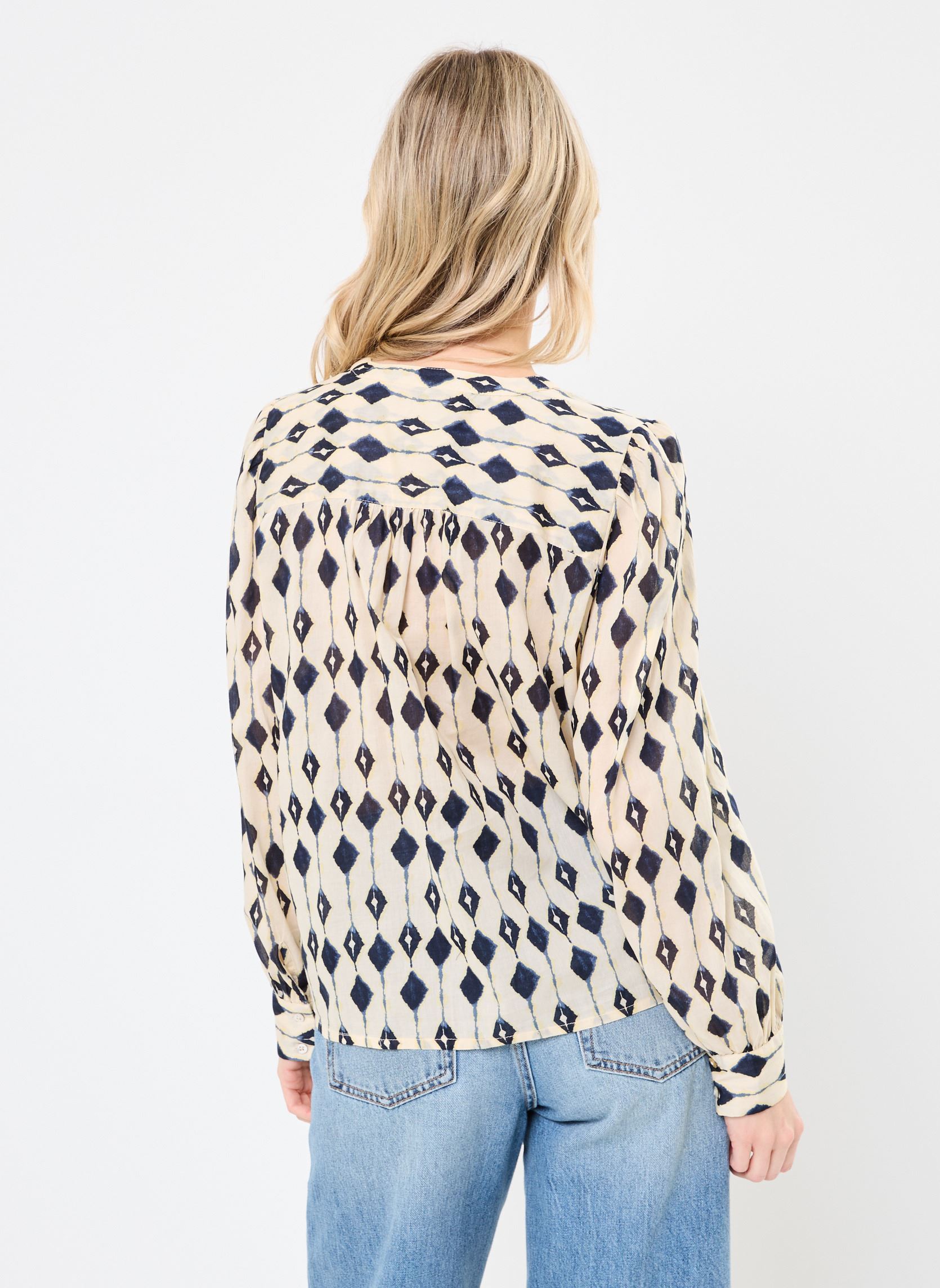 Bluse a maniche lunghe IHEMMERETTA SH2 donna bianco Ichi Bluse a maniche lunghe IHEMMERETTA SH2 donna bianco Total Eclipse Ikat aop