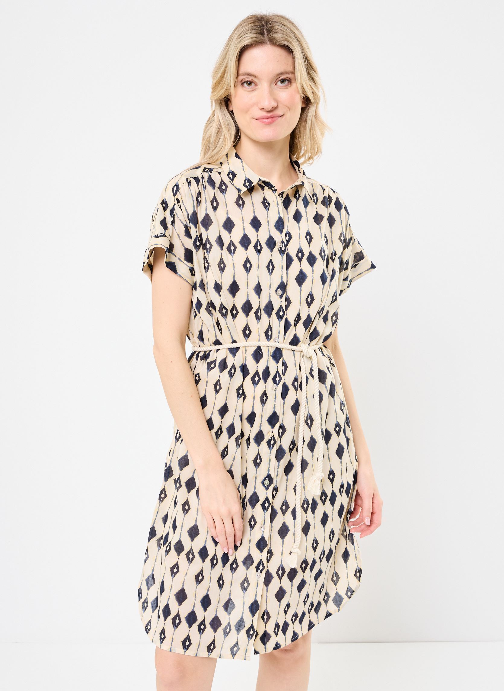 Vestidos IHEMMERETTA DR3 mujer beige Ichi Vestidos IHEMMERETTA DR3 mujer beige Total Eclipse Ikat aop