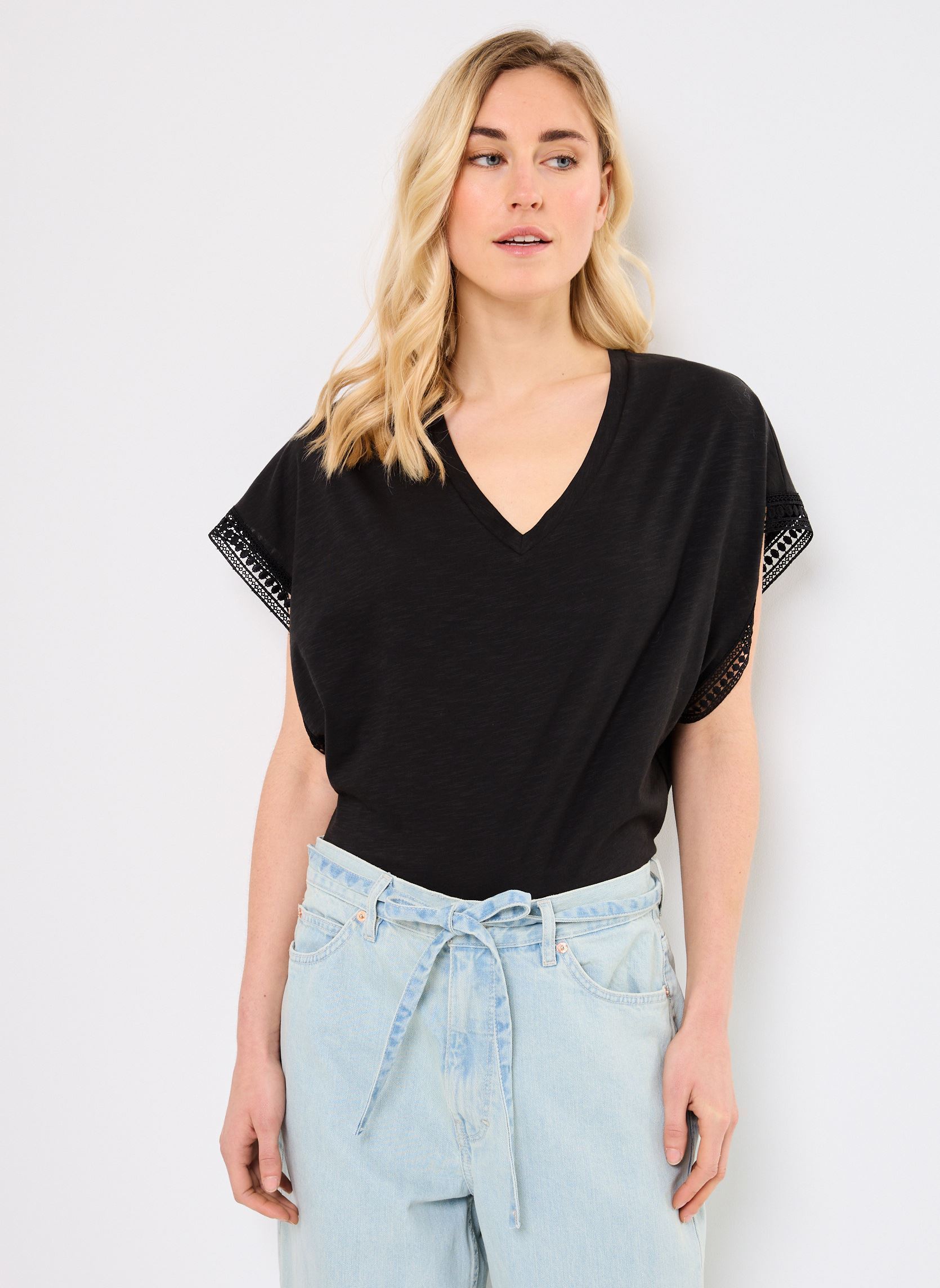 Tee-shirts manches courtes IHOLYA SS4 femme noir Ichi Tee-shirts manches courtes IHOLYA SS4 femme noir Black