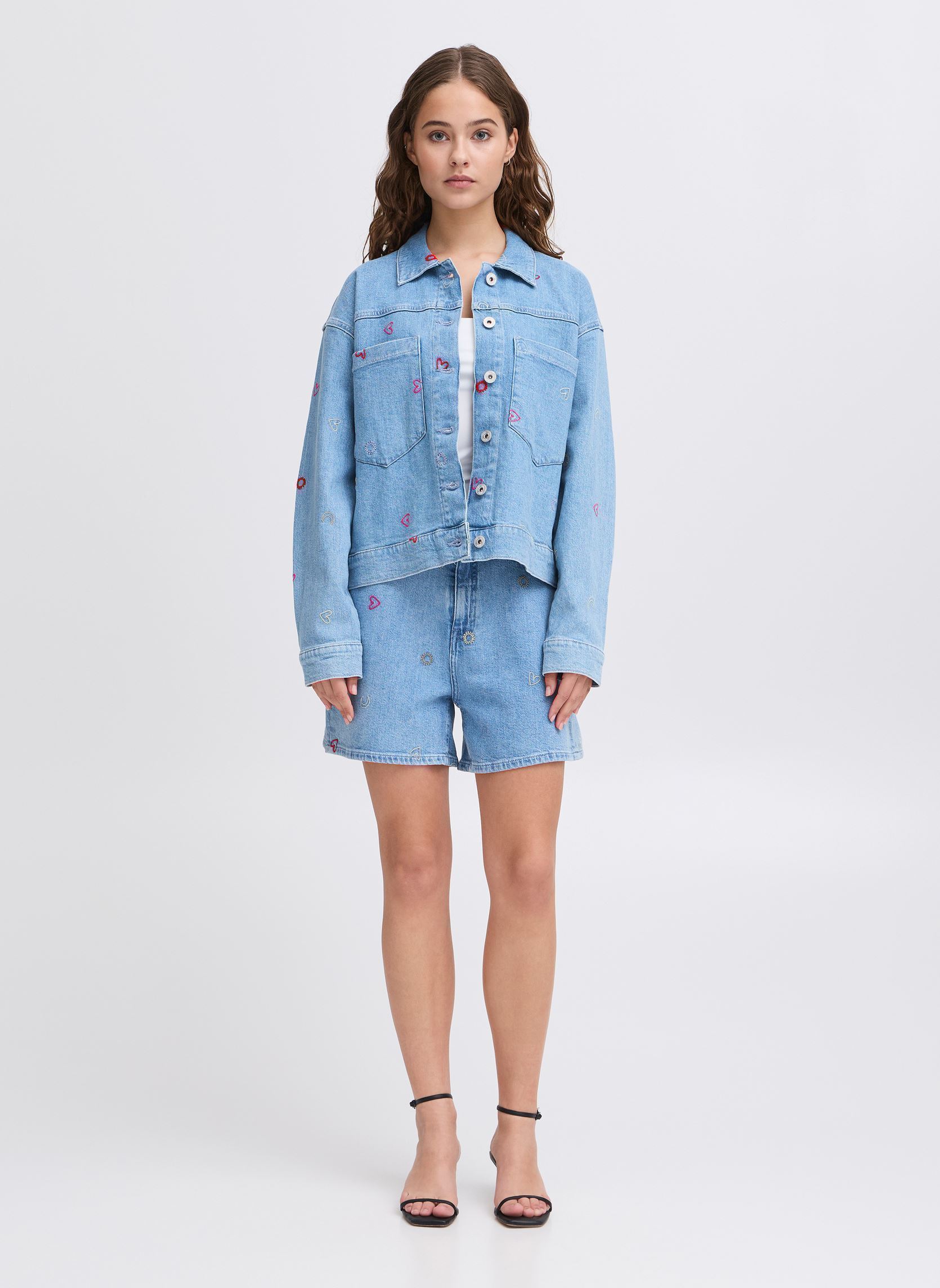 Jeansjacken IHJAELLA JA damen blau Ichi Jeansjacken IHJAELLA JA damen blau LIGHT BLUE WASHED