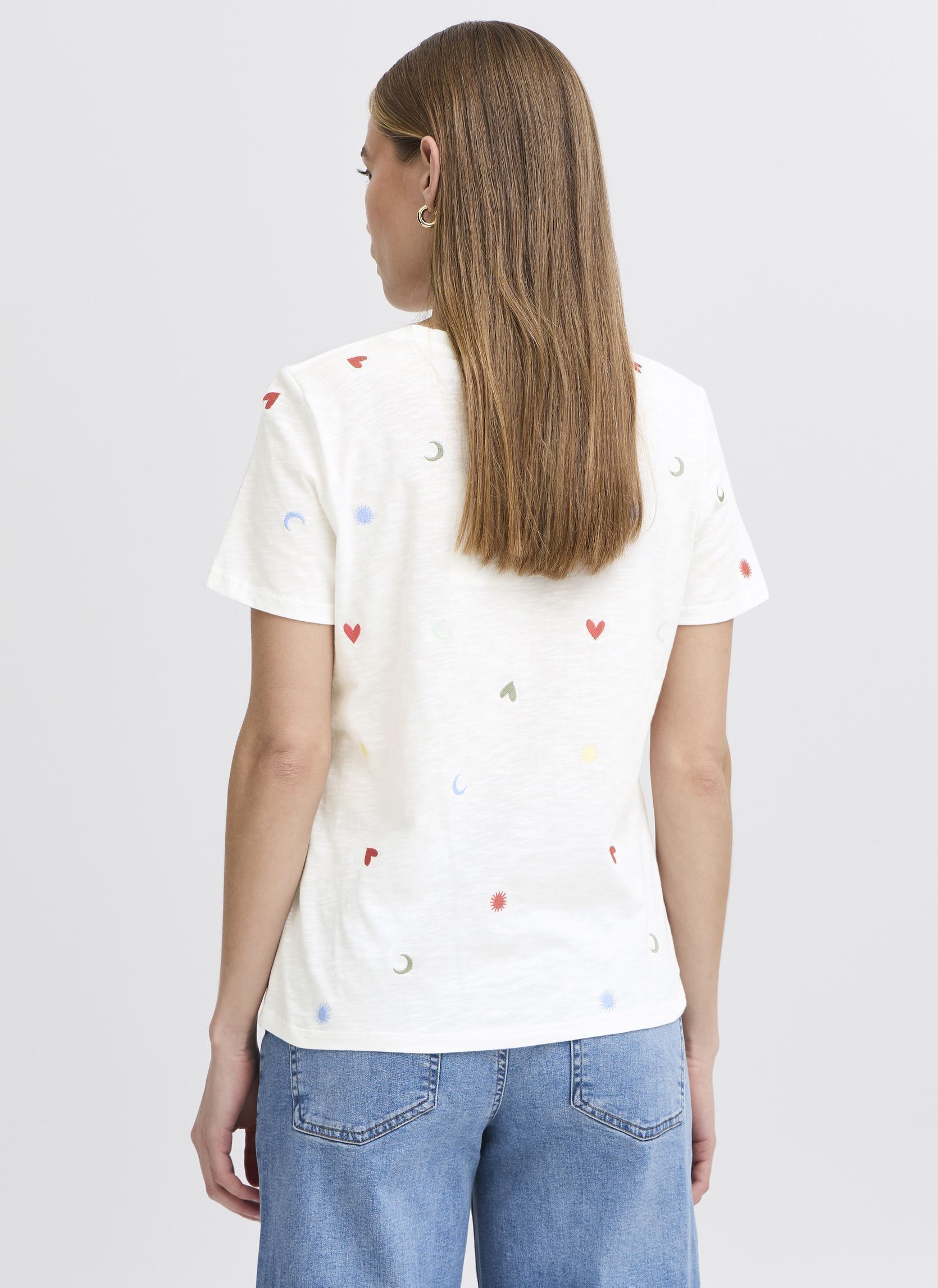 Tee-shirts manches courtes IHOLYA SS6 femme blanc Ichi Tee-shirts manches courtes IHOLYA SS6 femme blanc Cloud Dancer