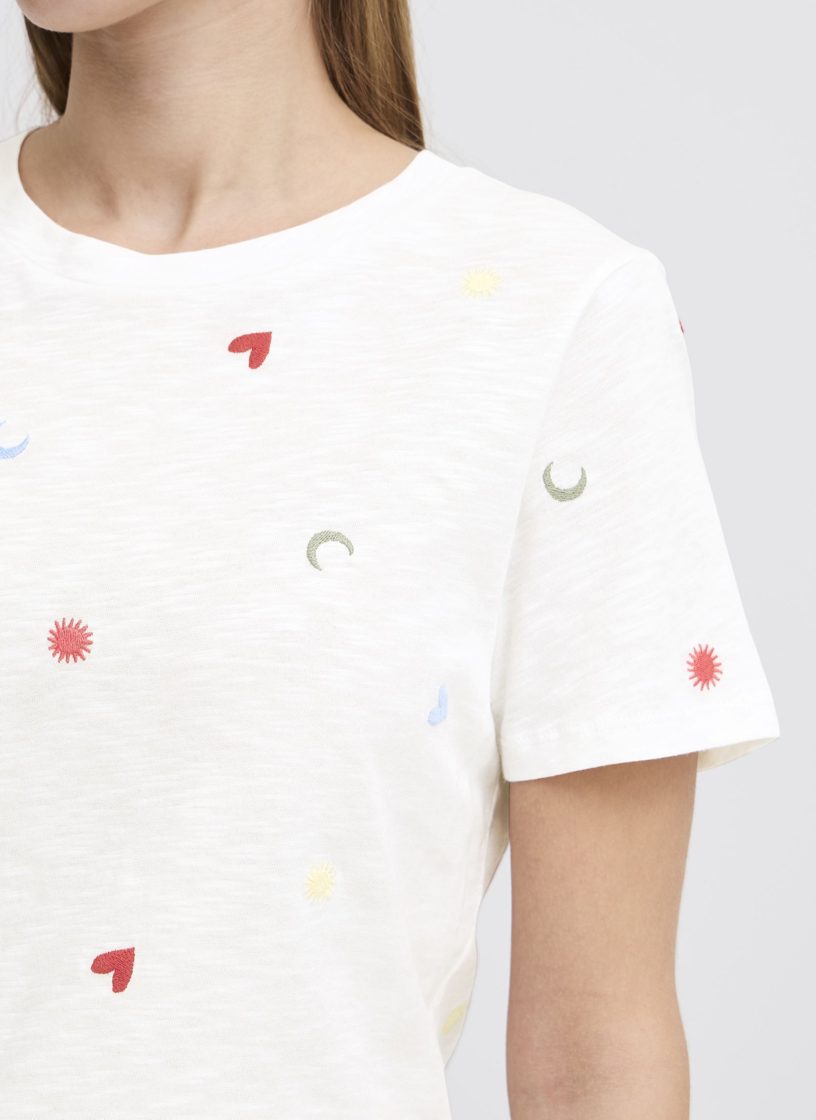 Tee-shirts manches courtes IHOLYA SS6 femme blanc Ichi Tee-shirts manches courtes IHOLYA SS6 femme blanc Cloud Dancer