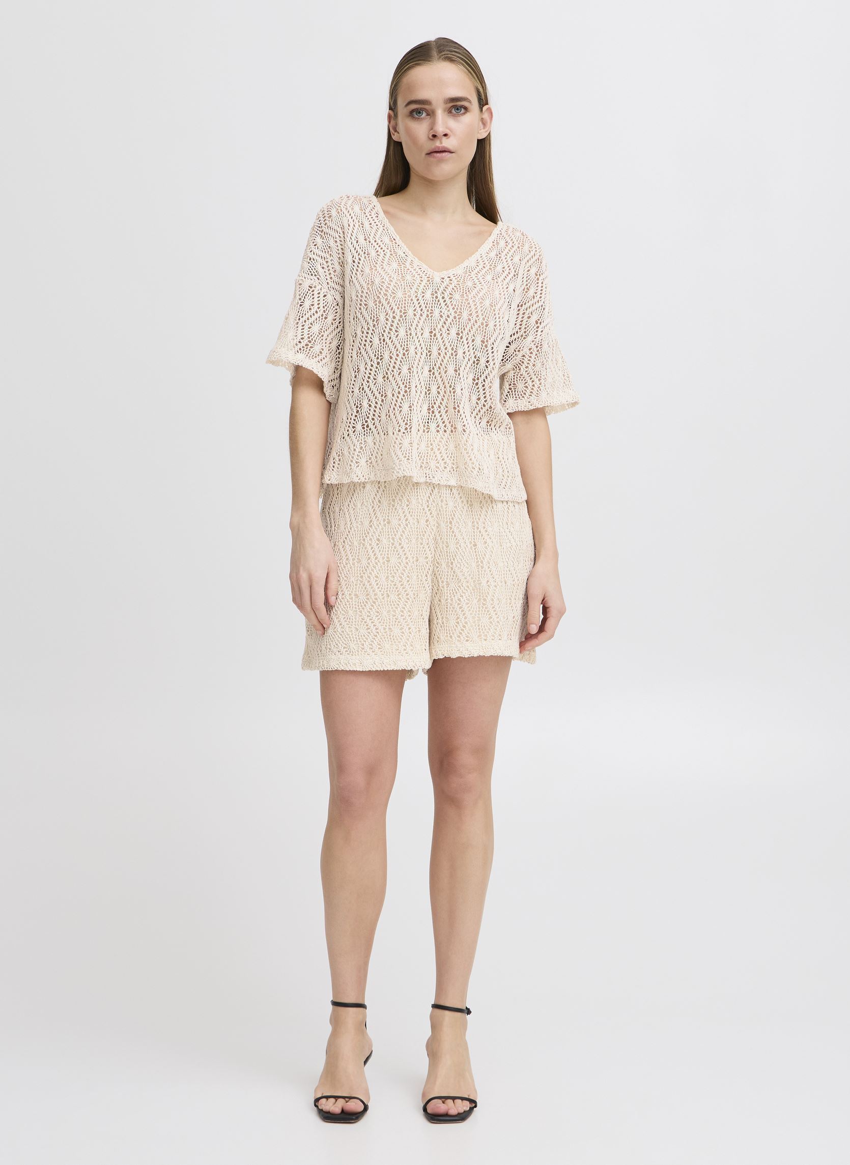 Blouses manches courtes IHNAONNA SS femme beige Ichi Blouses manches courtes IHNAONNA SS femme beige Birch