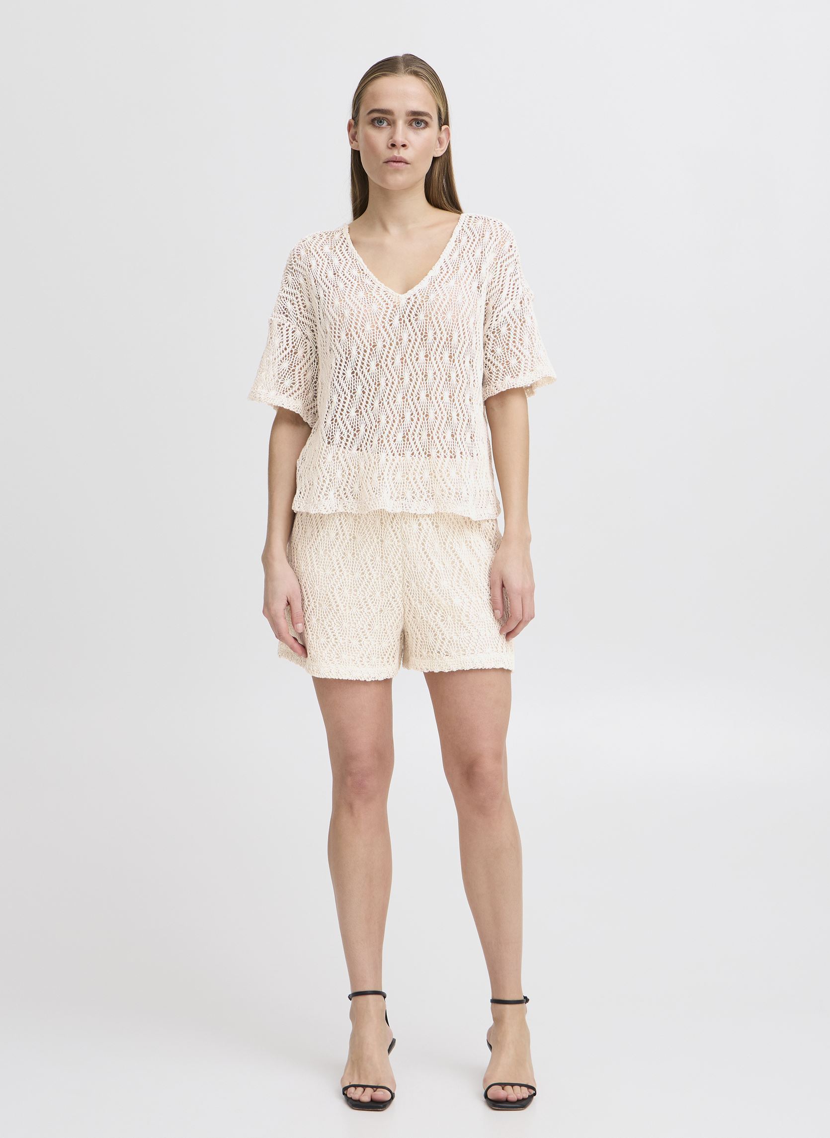 Shorts IHNAONNA SHO damen beige Ichi Shorts IHNAONNA SHO damen beige BIRCH