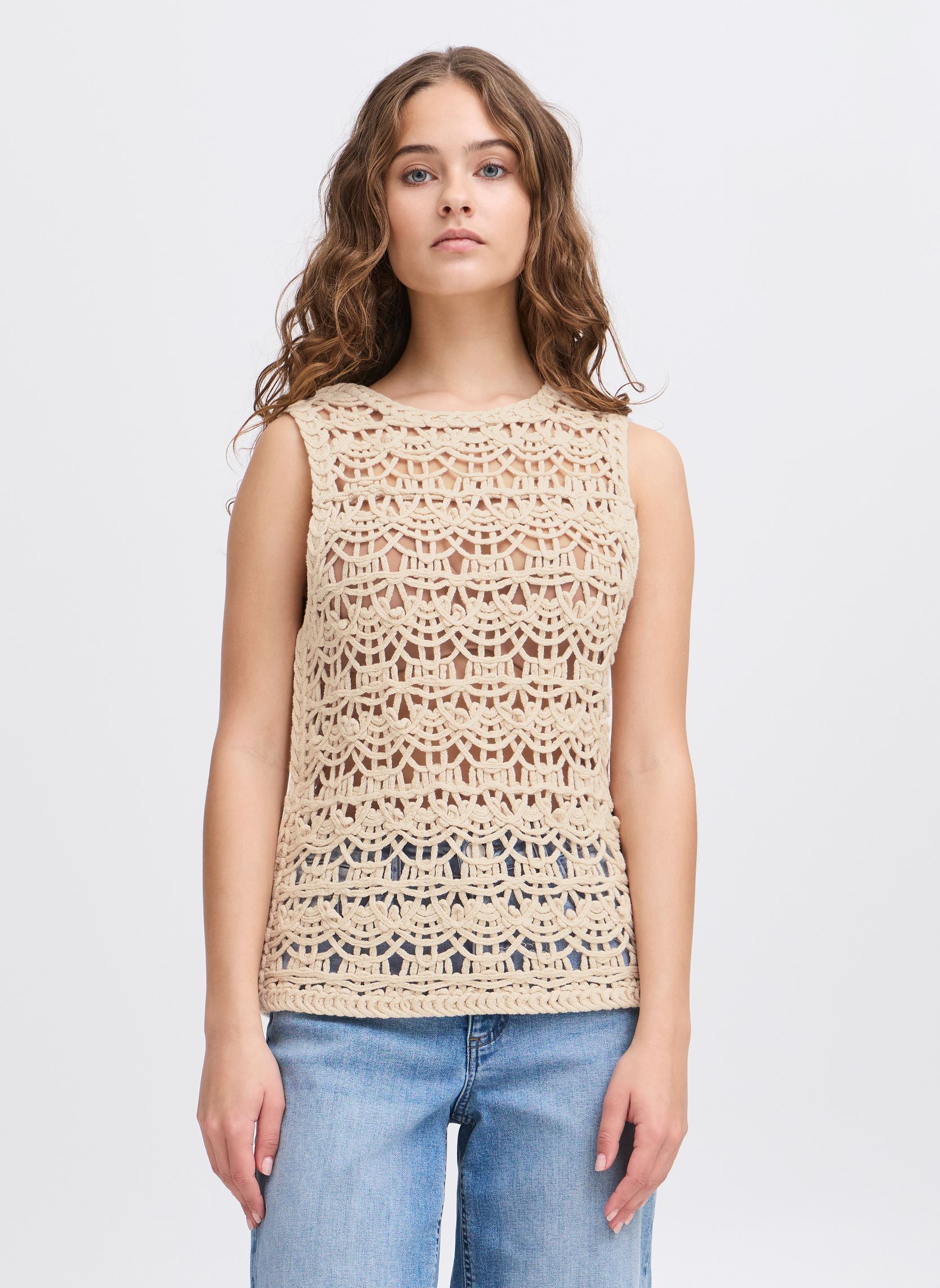 Top IHANPERS TO donna beige Ichi Top IHANPERS TO donna beige Sandshell