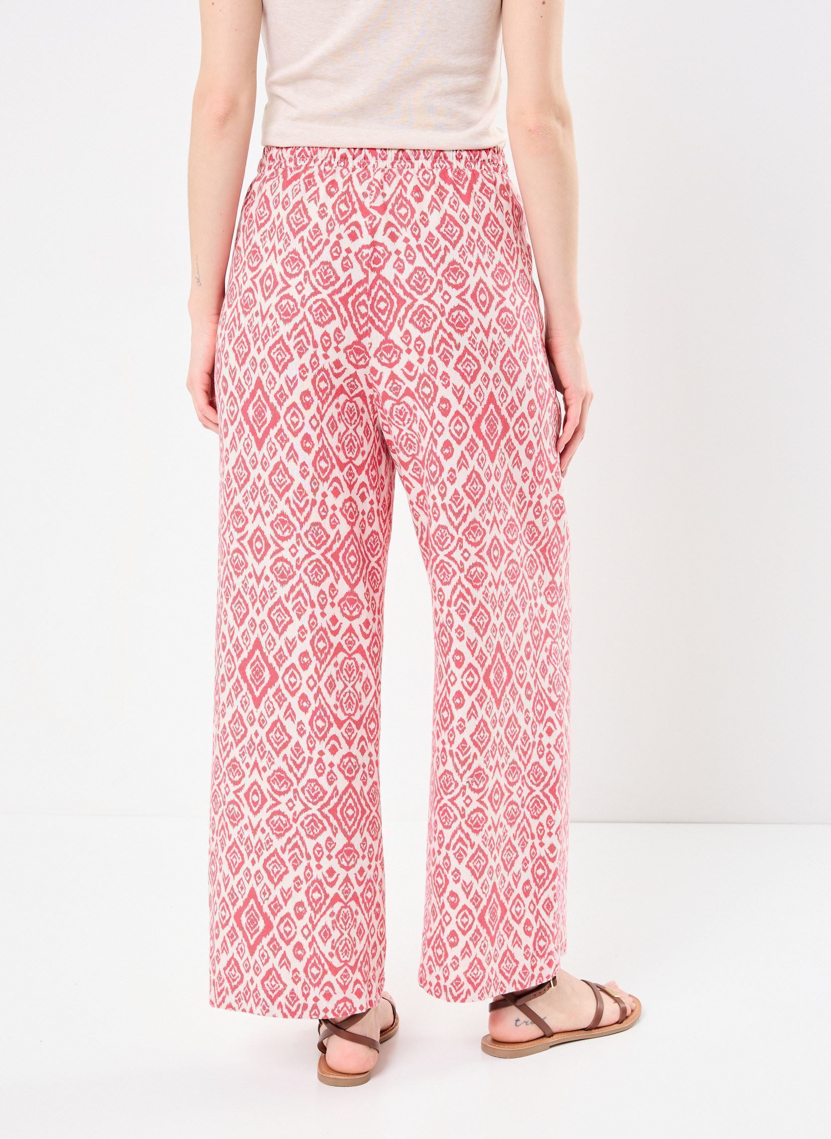 Pantalons larges IHLINNO PA CR femme multicolore Ichi Pantalons larges IHLINNO PA CR femme multicolore Geranium Diamond Ikat