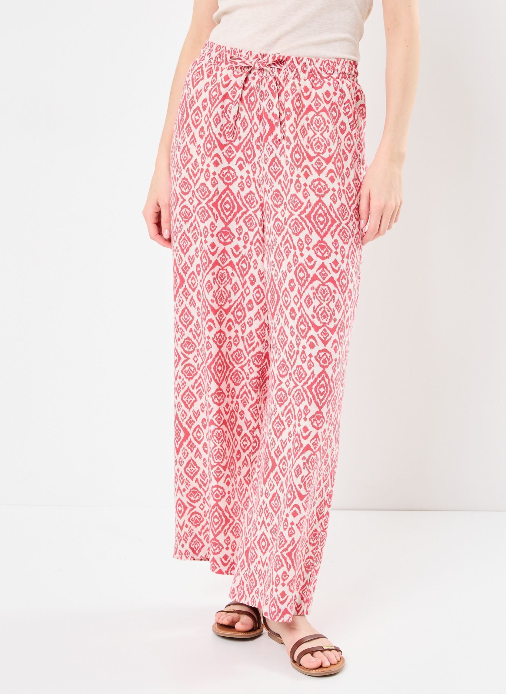 Pantalons larges IHLINNO PA CR femme multicolore Ichi Pantalons larges IHLINNO PA CR femme multicolore Geranium Diamond Ikat