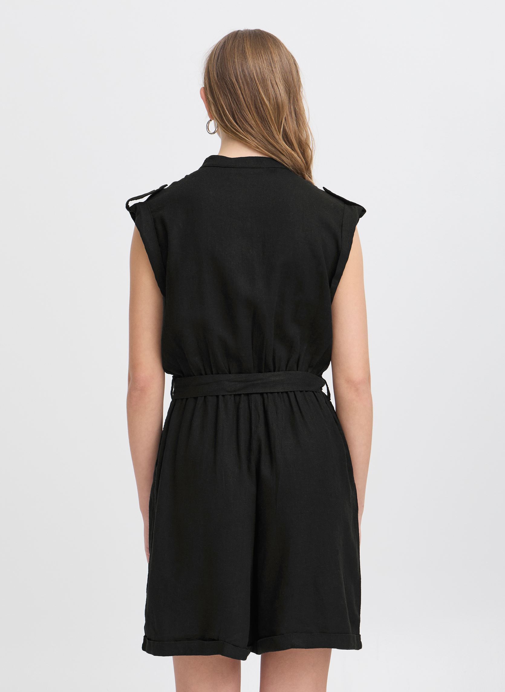 Kurze Jumpsuits IHLINNO JS damen schwarz Ichi Kurze Jumpsuits IHLINNO JS damen schwarz Black