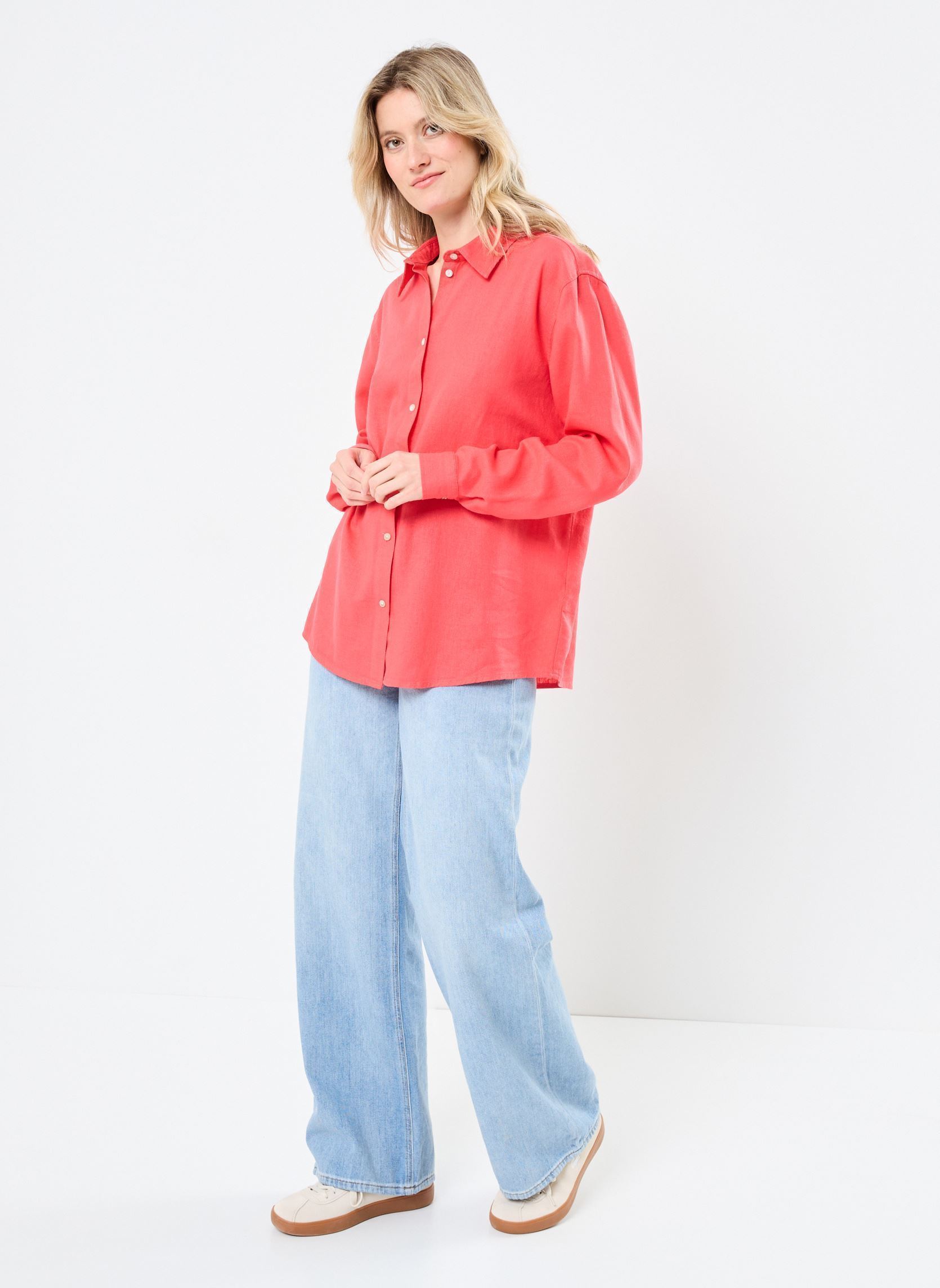 Chemises manches longues IHLINNO SH femme multicolore Ichi Chemises manches longues IHLINNO SH femme multicolore GERANIUM