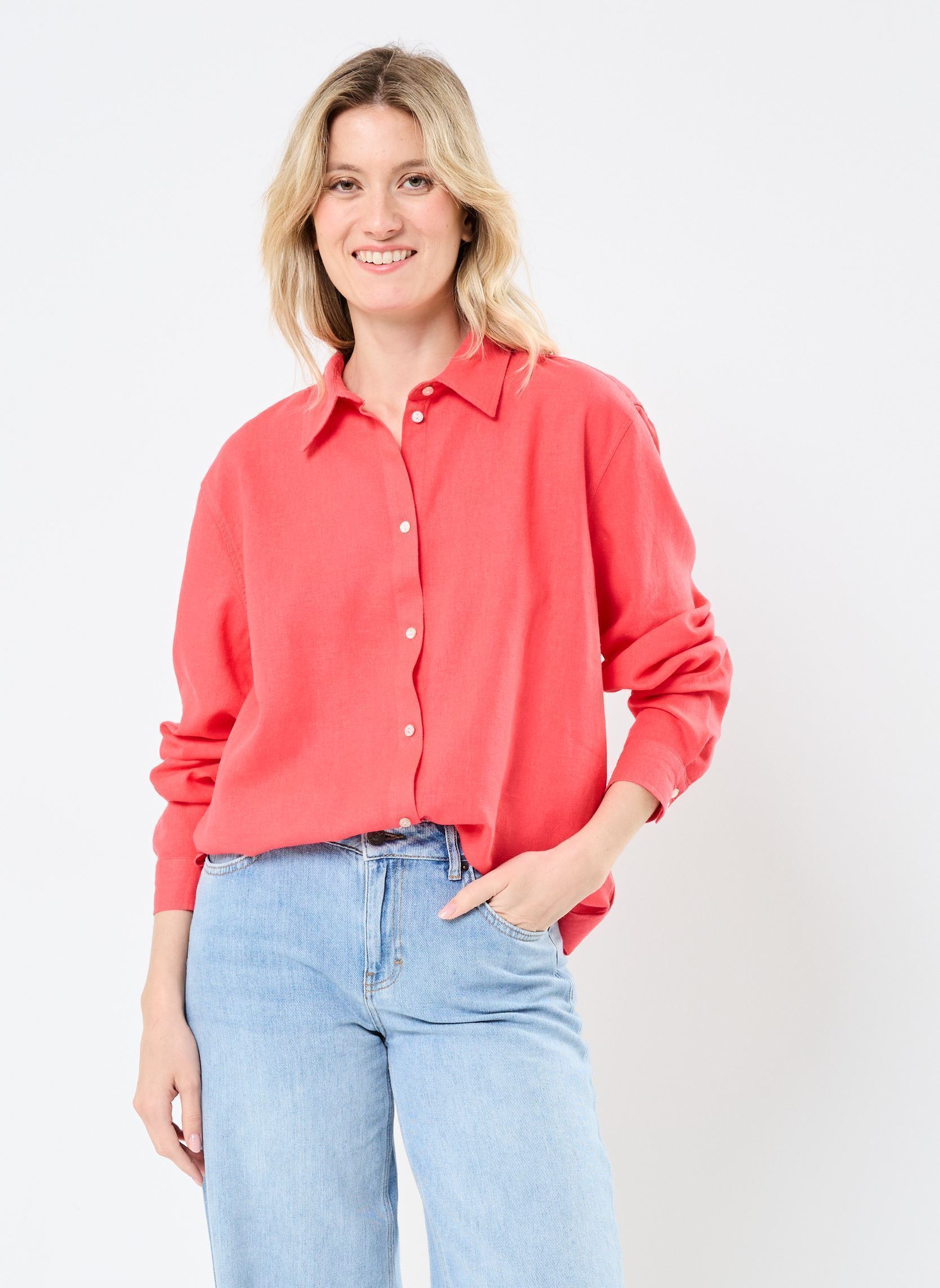 Chemises manches longues IHLINNO SH femme multicolore Ichi Chemises manches longues IHLINNO SH femme multicolore GERANIUM