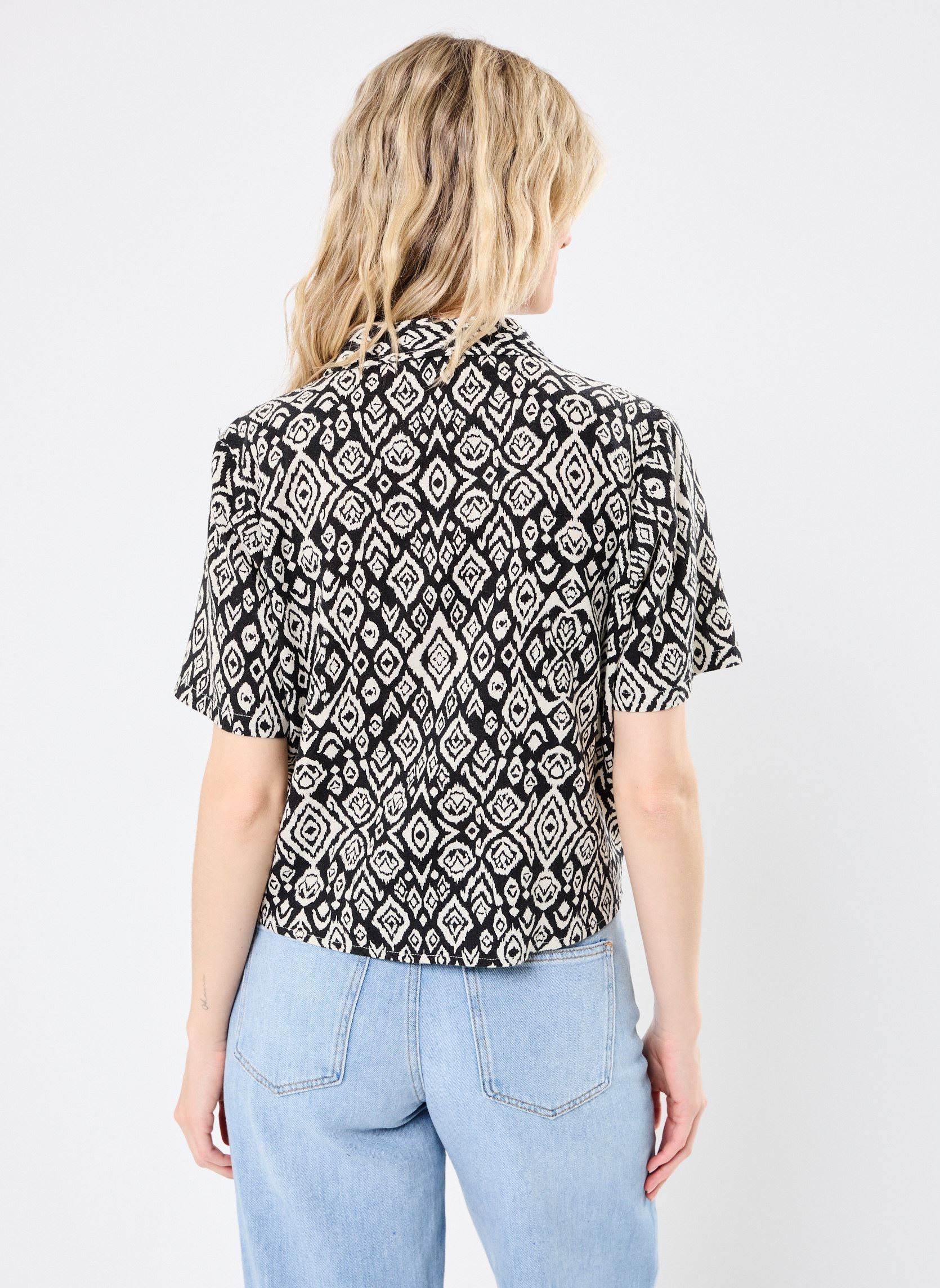 Chemises manches courtes IHLINNO SH2 femme multicolore Ichi Chemises manches courtes IHLINNO SH2 femme multicolore Black Diamond Ikat