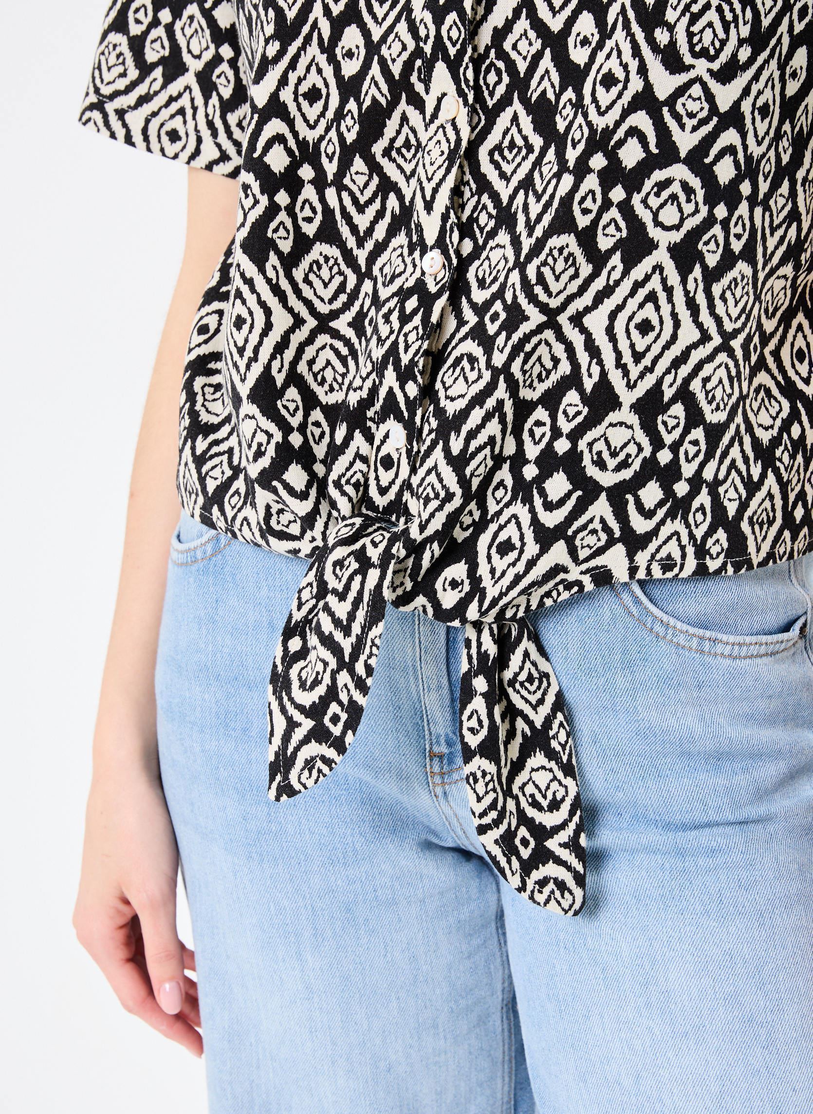 Chemises manches courtes IHLINNO SH2 femme multicolore Ichi Chemises manches courtes IHLINNO SH2 femme multicolore Black Diamond Ikat