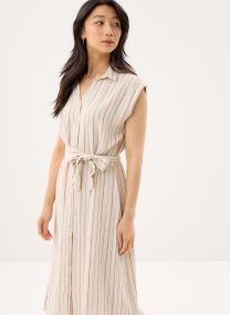 Robes longues IHLINNO DR3 femme vert Ichi Robes longues IHLINNO DR3 femme vert BROWN STRIPE
