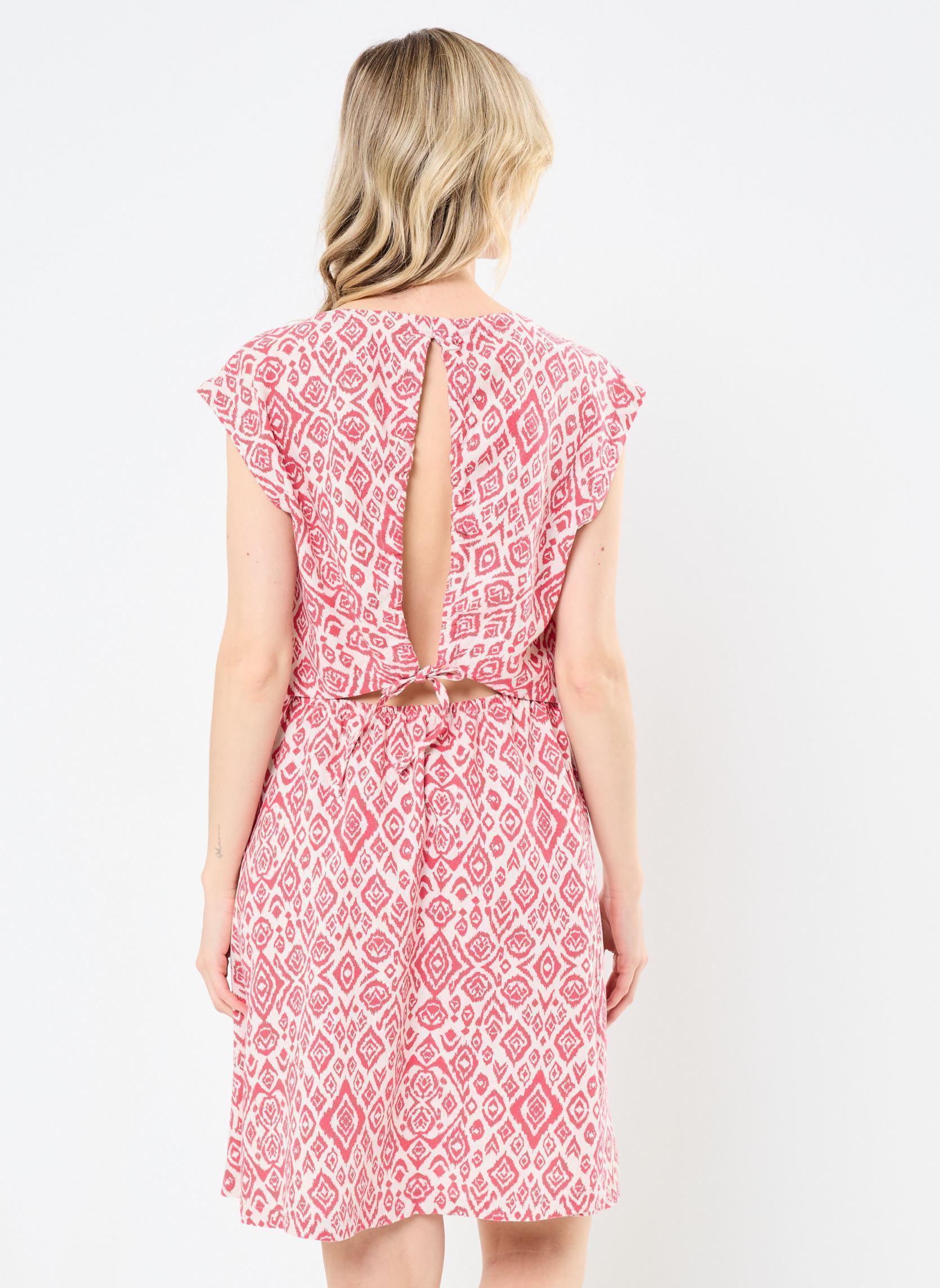 Jurken IHLINNO DR5 dames roze Ichi Jurken IHLINNO DR5 dames roze Geranium Diamond Ikat
