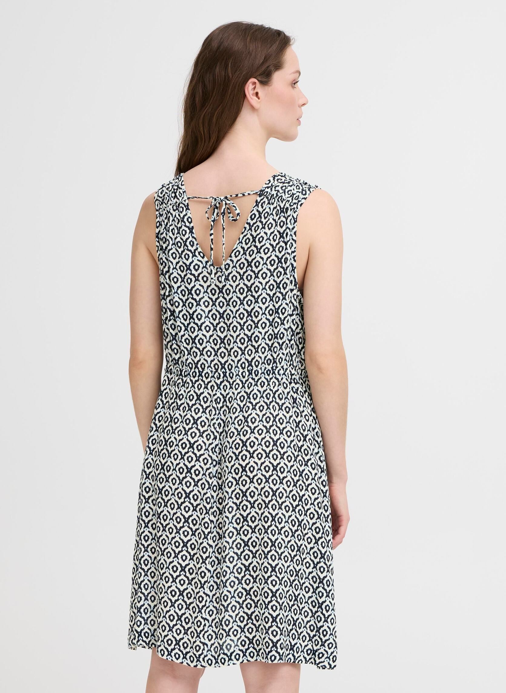 Robes IHMARRAKECH AOP DR20 femme bleu Ichi Robes IHMARRAKECH AOP DR20 femme bleu Total Eclipse Ikat Tile Aop