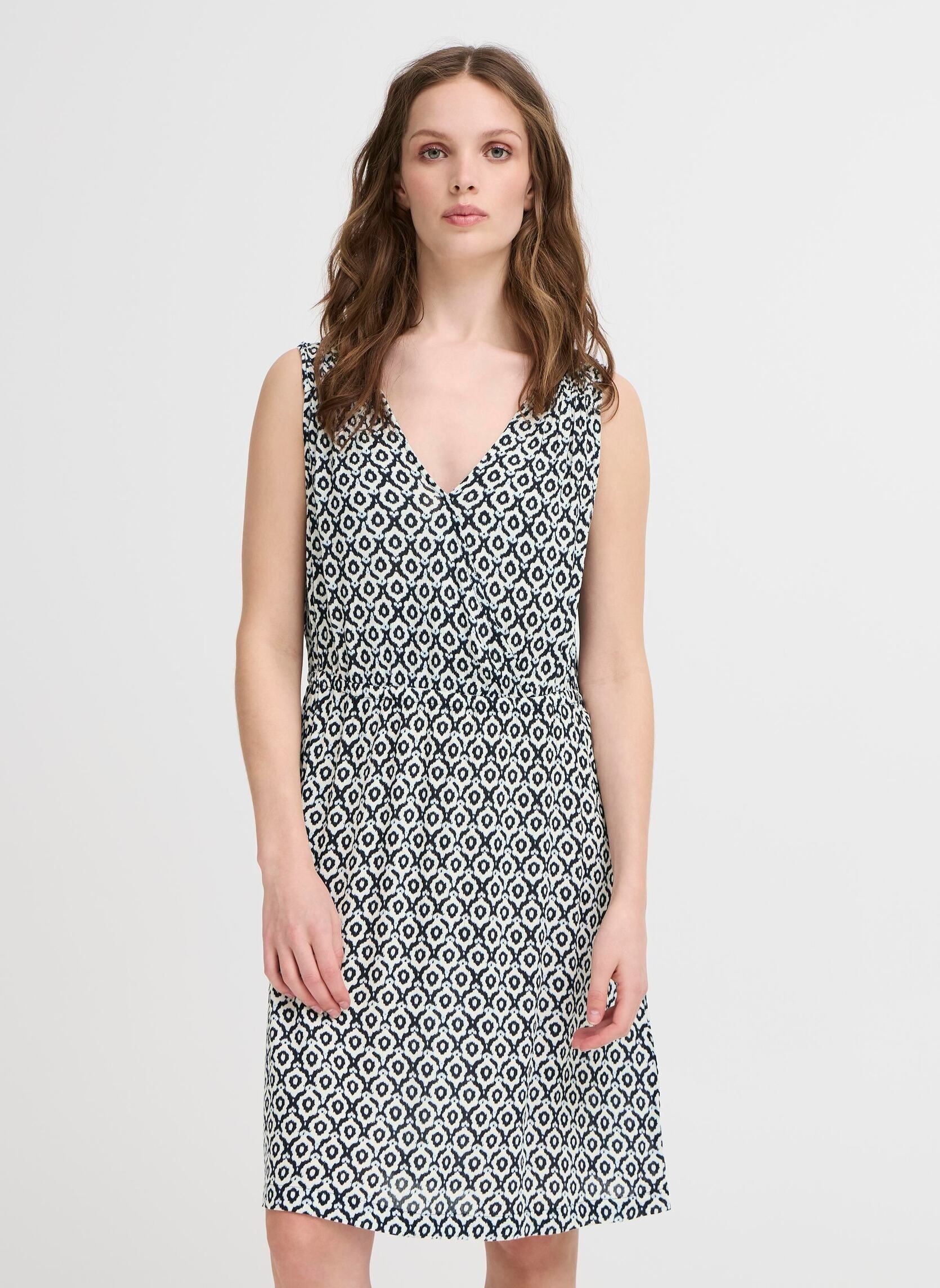 Robes IHMARRAKECH AOP DR20 femme bleu Ichi Robes IHMARRAKECH AOP DR20 femme bleu Total Eclipse Ikat Tile Aop