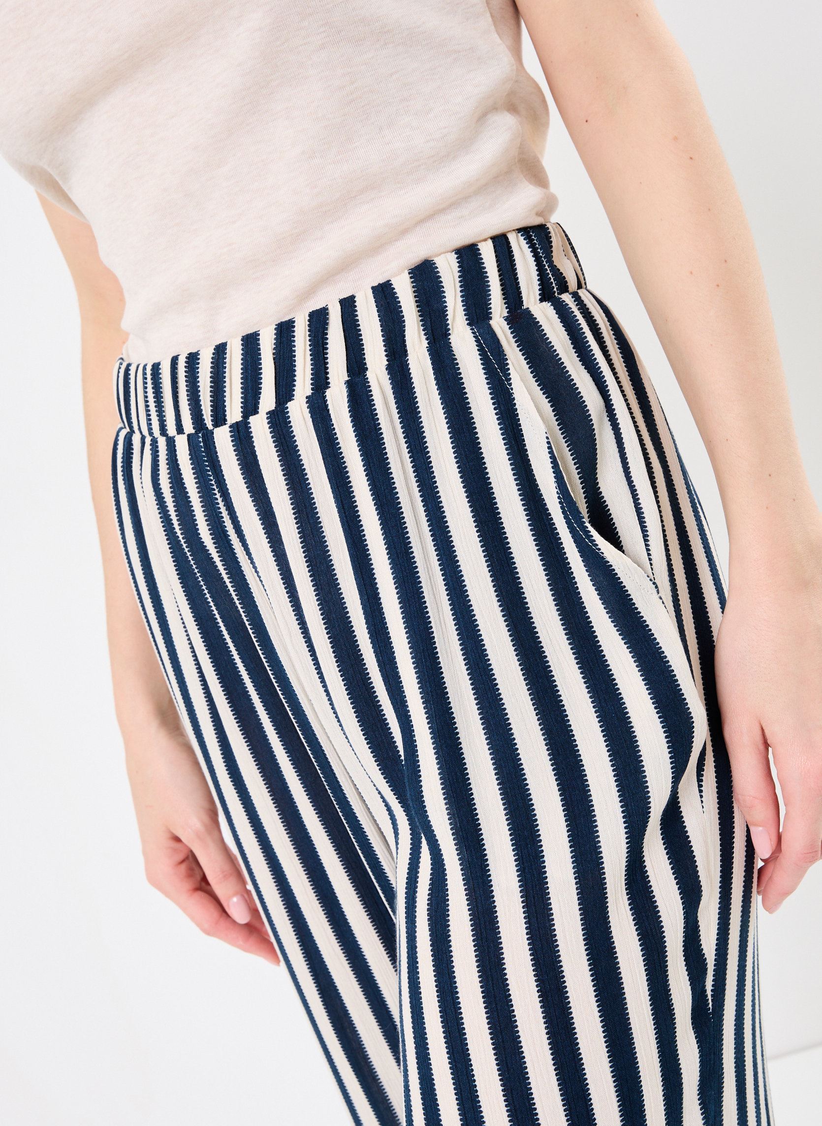 Pantalons larges IHMARRAKECH AOP PA7 femme multicolore Ichi Pantalons larges IHMARRAKECH AOP PA7 femme multicolore Total Eclipse Dotted Stripe Ao