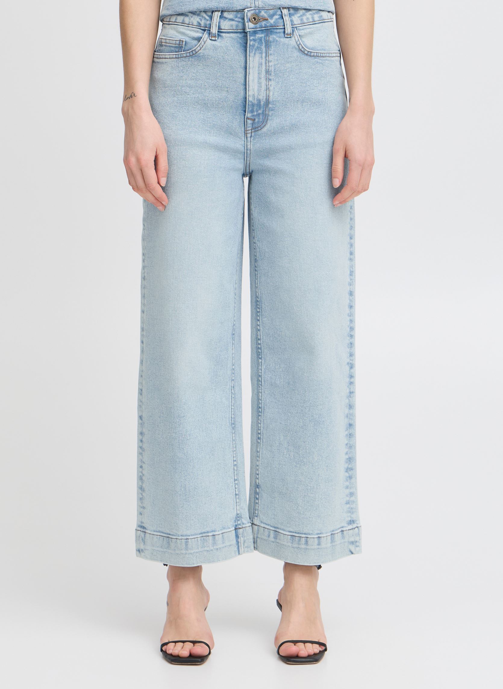 Wijde jeans / Flared Jeans IHARMIOS PA dames blauw Ichi Wijde jeans / Flared Jeans IHARMIOS PA dames blauw LIGHT BLUE WASHED