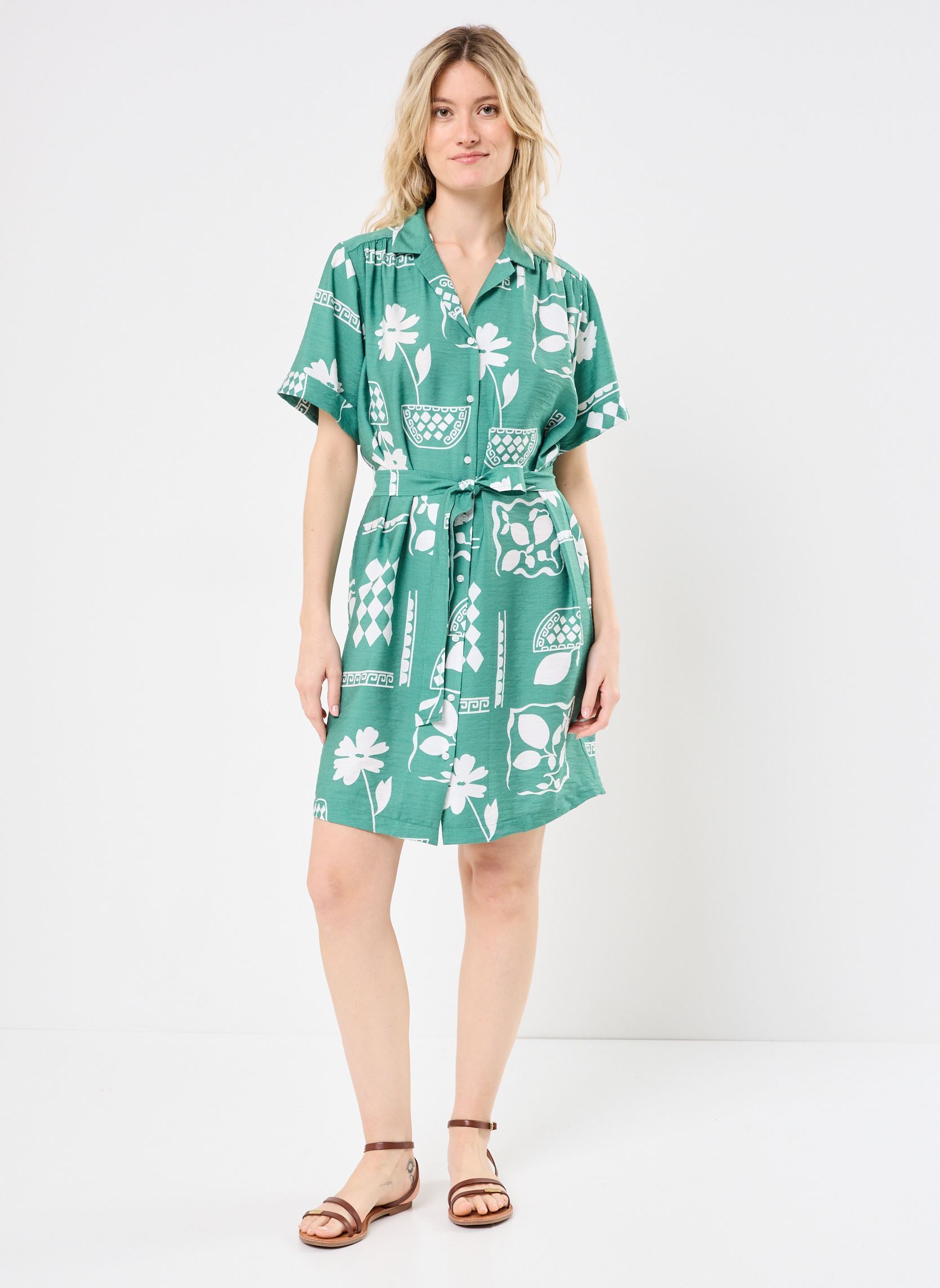 Vestidos IHYETTA DR mujer verde Ichi Vestidos IHYETTA DR mujer verde PINE GREEN RESORT