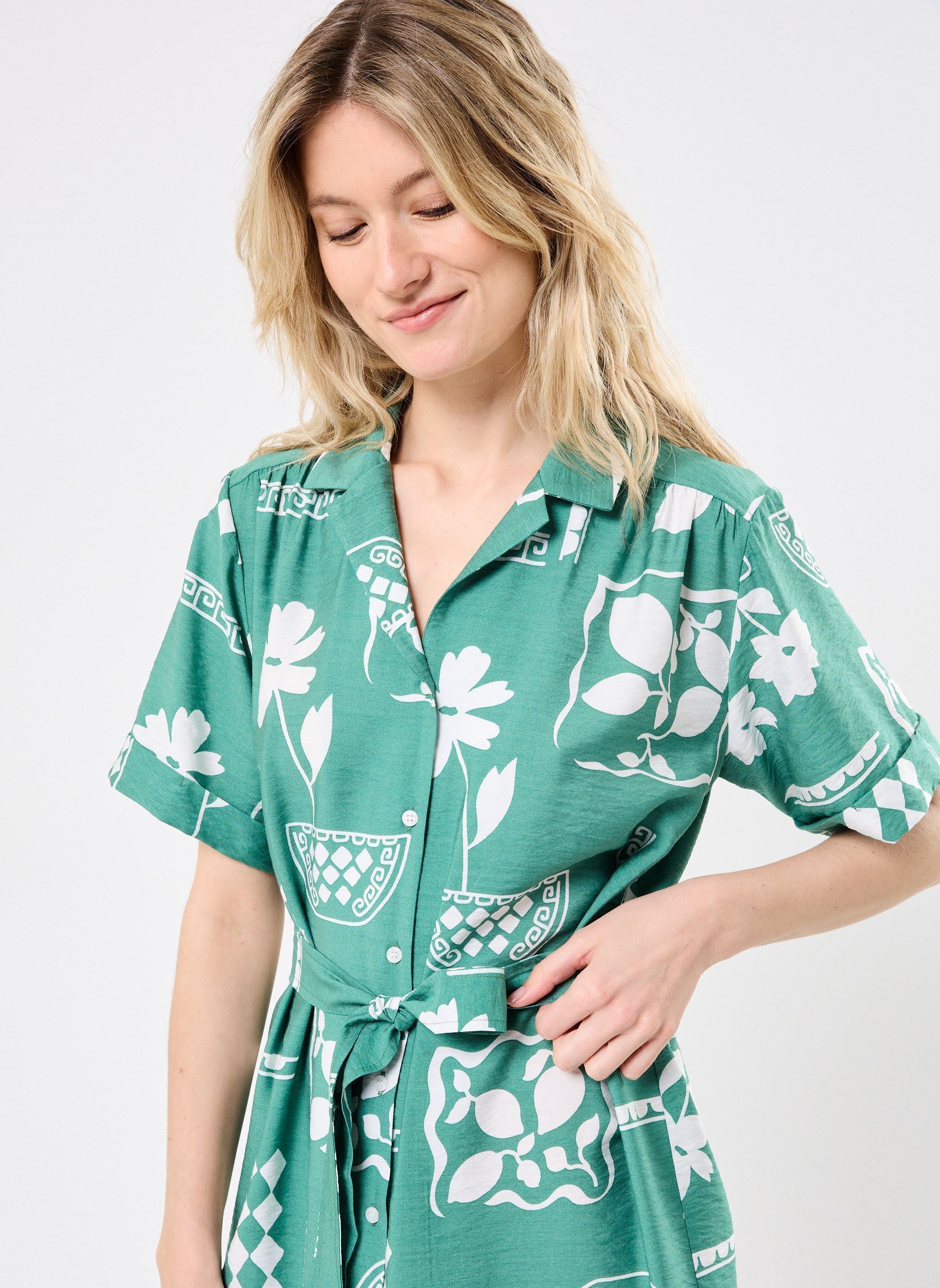 Vestidos IHYETTA DR mujer verde Ichi Vestidos IHYETTA DR mujer verde PINE GREEN RESORT