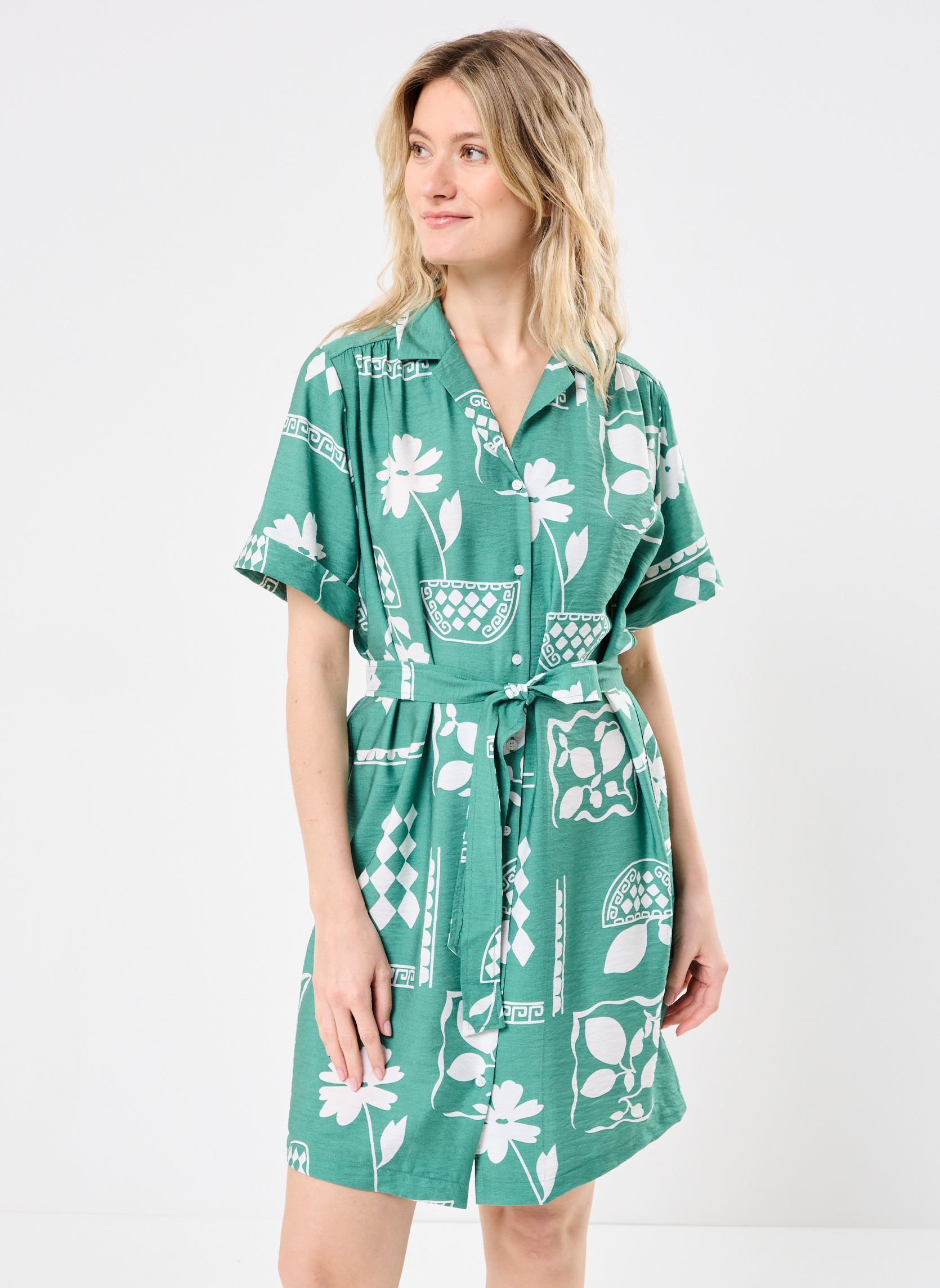 Vestidos IHYETTA DR mujer verde Ichi Vestidos IHYETTA DR mujer verde PINE GREEN RESORT