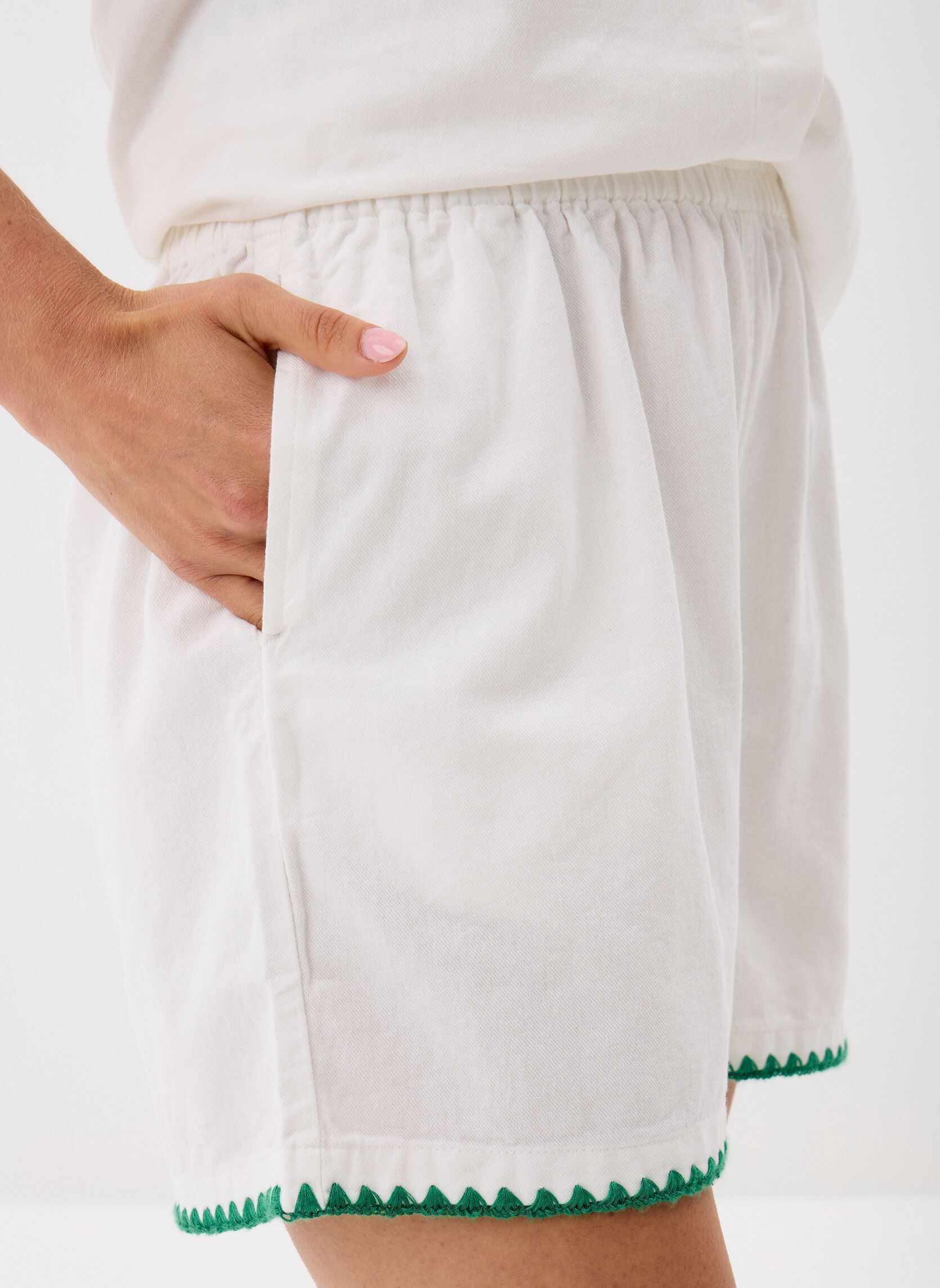 Shorts IHYOLANDA SHO femme blanc Ichi Shorts IHYOLANDA SHO femme blanc CLOUD DANCER